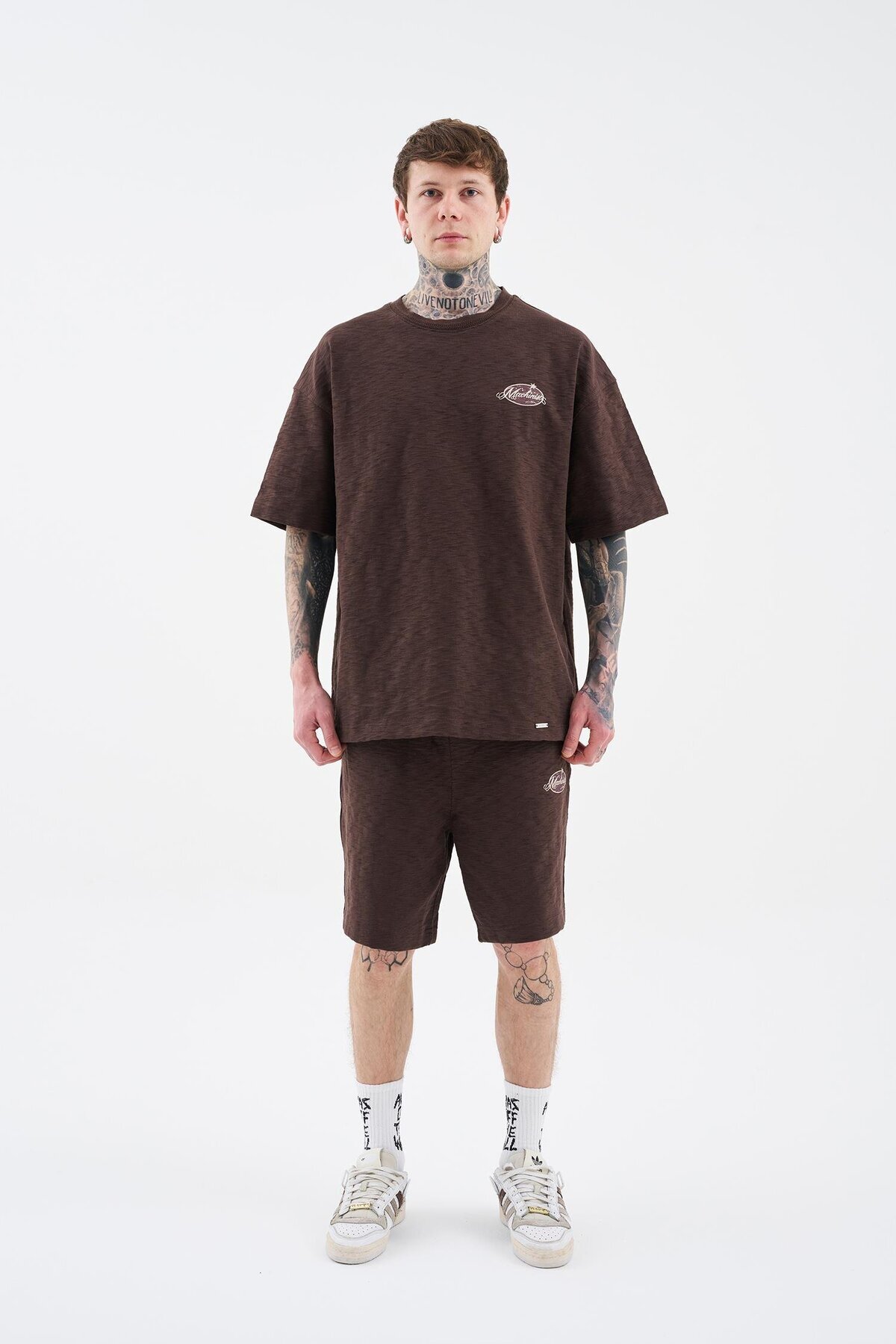 Machinist-Men's Premium Fabric Printed Brown Shorts 5