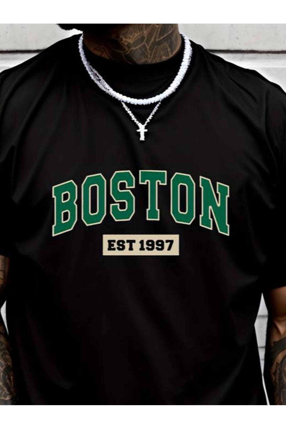 Albayrak Erkek Boston Baskılı Süprem T-shirt