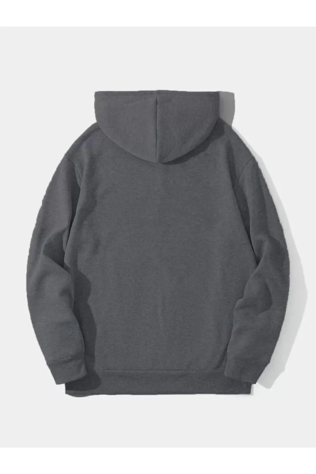 jupiter global bazaar Erkek Düz Kapüşonlu Sweat - Füme