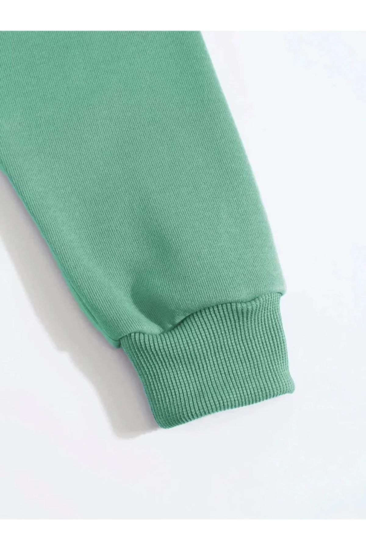 Albayrak Erkek Düz Kapüşonlu Sweat - Mint Yeşili