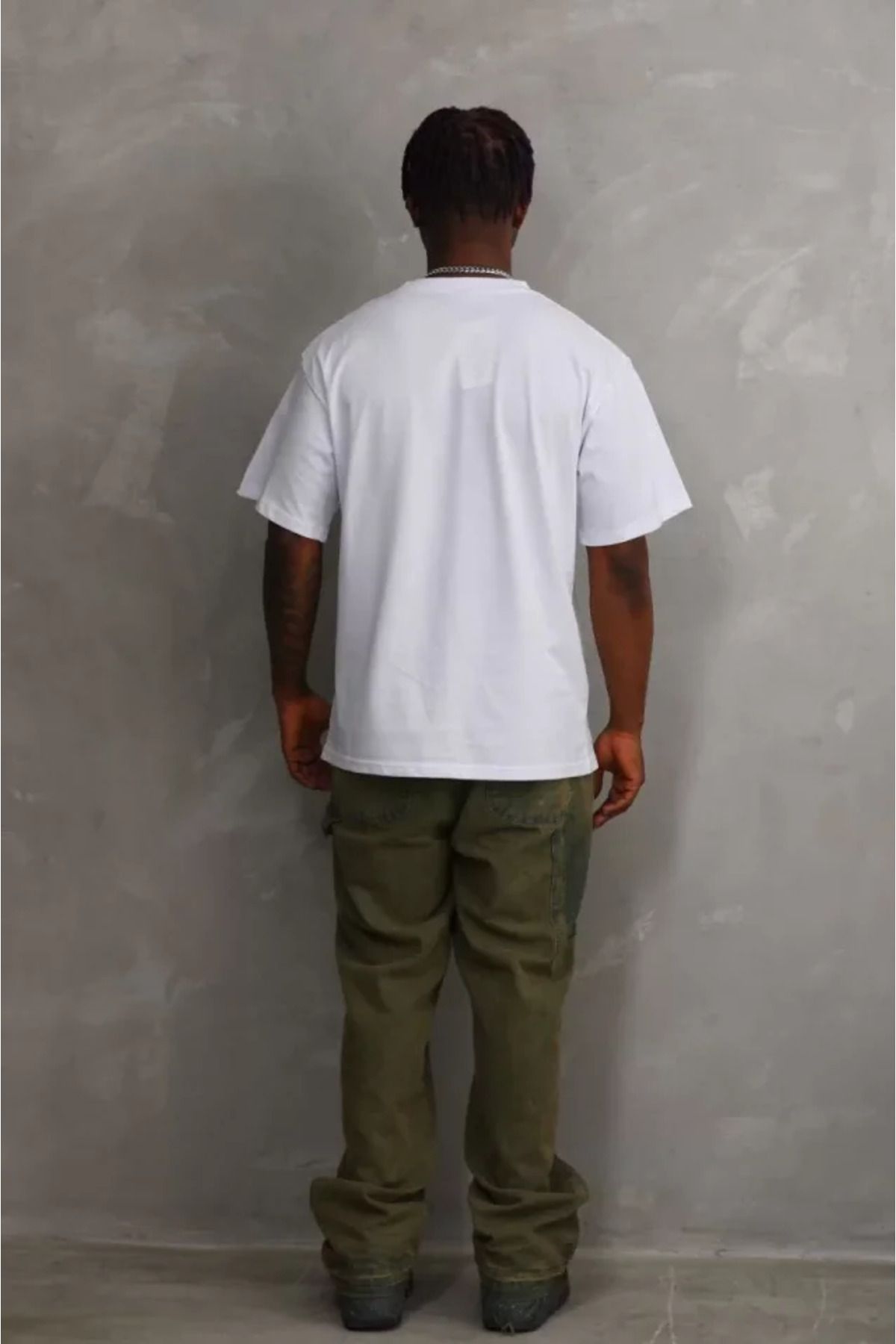 Albayrak Unisex Baskılı Oversize T-Shirt - Beyaz