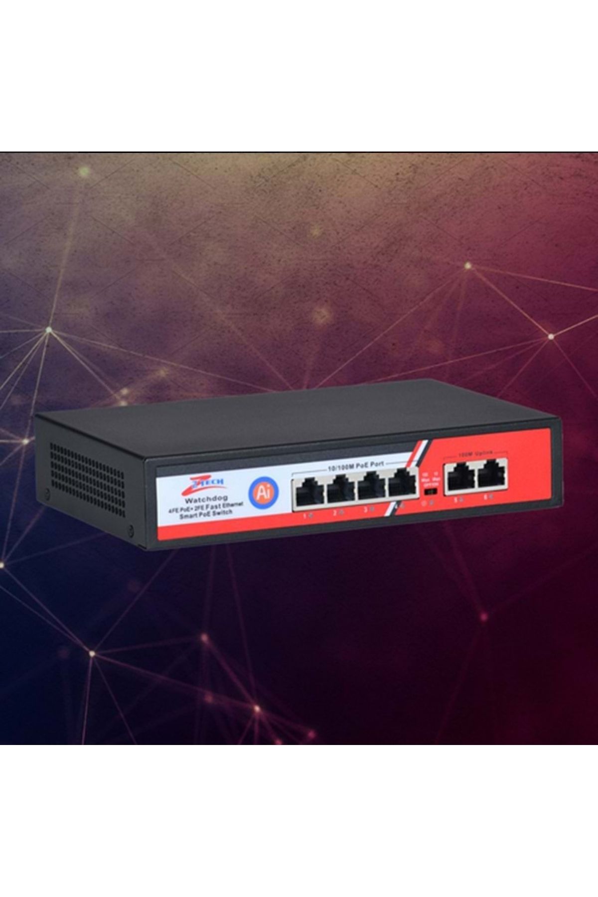 ZTECH 4+2 POE SWITCH 78W