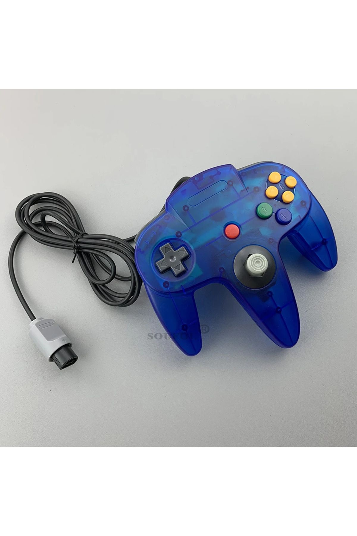 Choice-Transparent Blue Wired Gamepad For NS 64 Host N64 Controller Gamepad Joystick For Classic Nintend 64 1