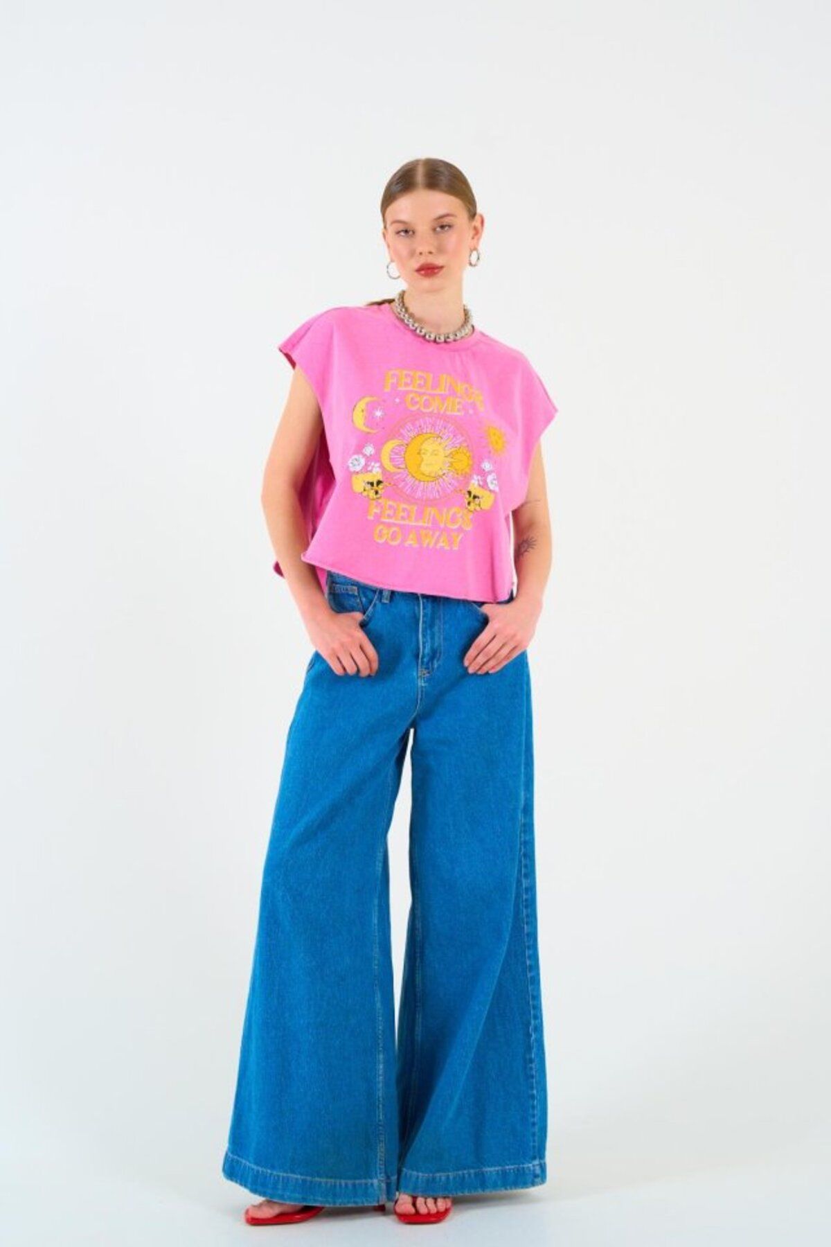 jupiter global bazaar Feelings T-Shirt - Fuşya
