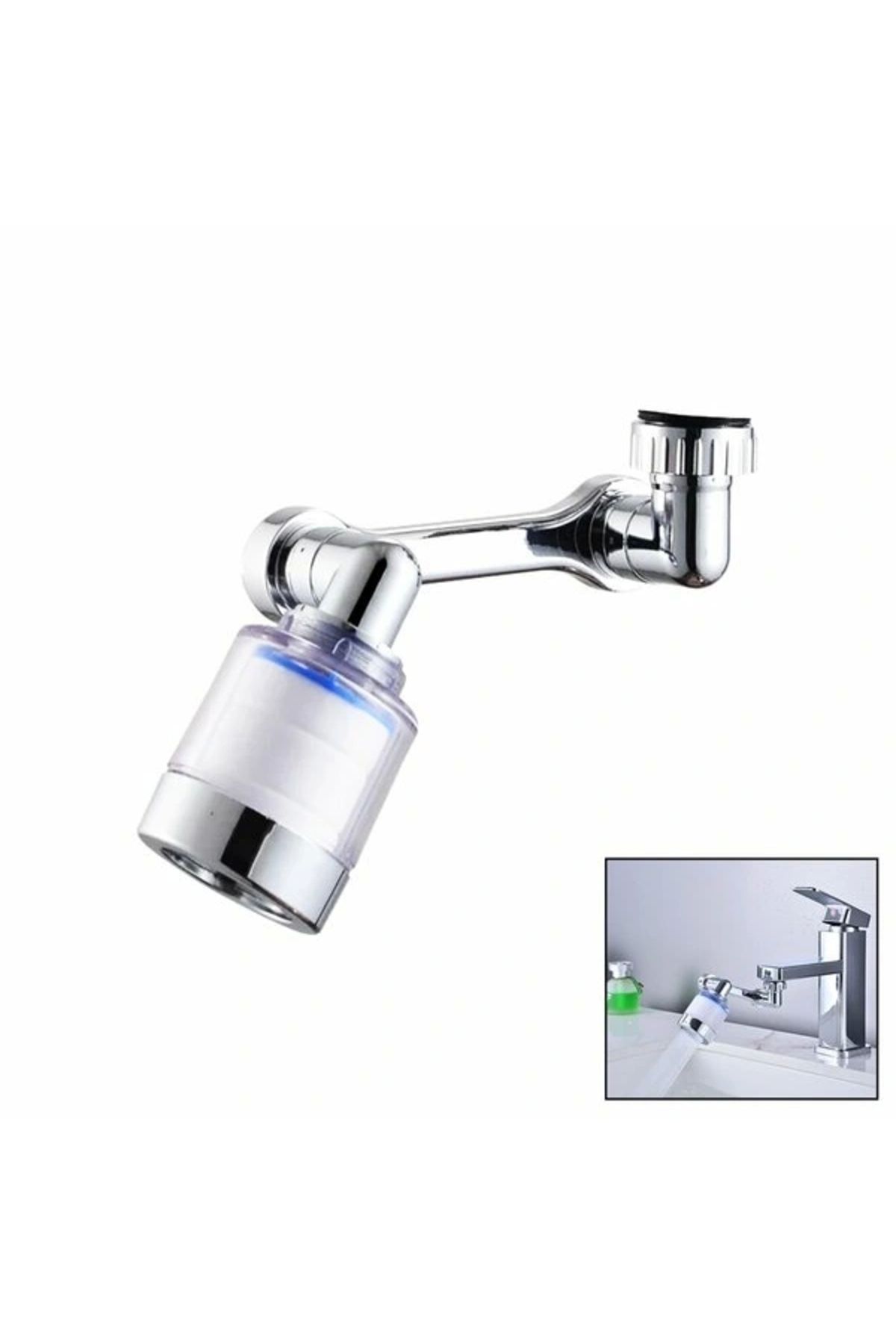 shopwave 1080 DERECE DÖNEBİLEN FİTRELİ PERLATÖR MUSLUK BAŞI (5047)