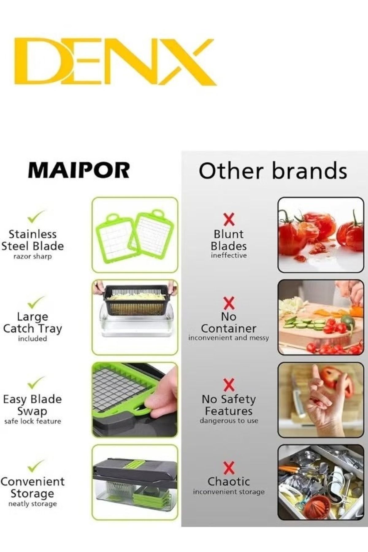 Denx-Vegetable Chopper 15 In 1 Slicer   And Grater Multi-Function Adjustable Manual Food   DX2025 6