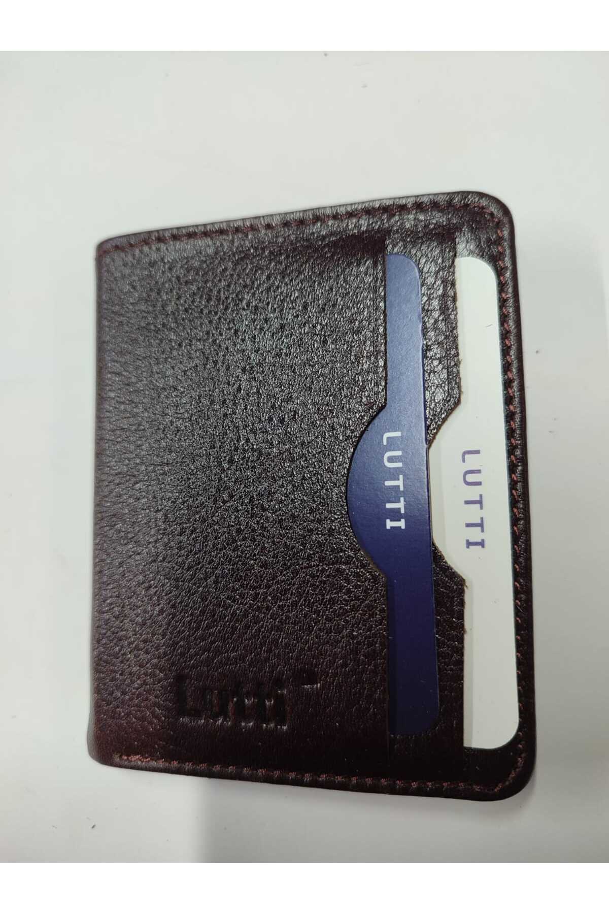Lutti Mıknatıslı Hakiki Deri Kartlık Cüzdan