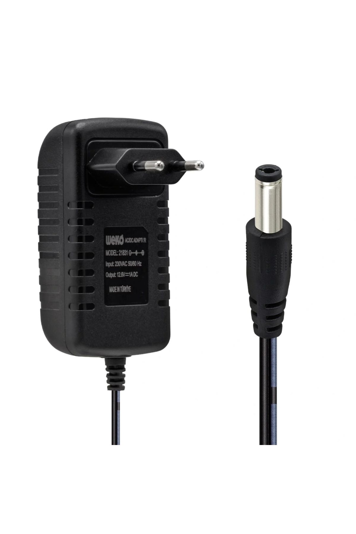 shopwave 12.6 VOLT - 1 AMPER 5.5*2.5 UÇLU KIRMIZI YEŞİL LEDLİ YERLİ ÜRETİM PRİZ TİPİ ŞARJ ADAPTÖRÜ (5047)