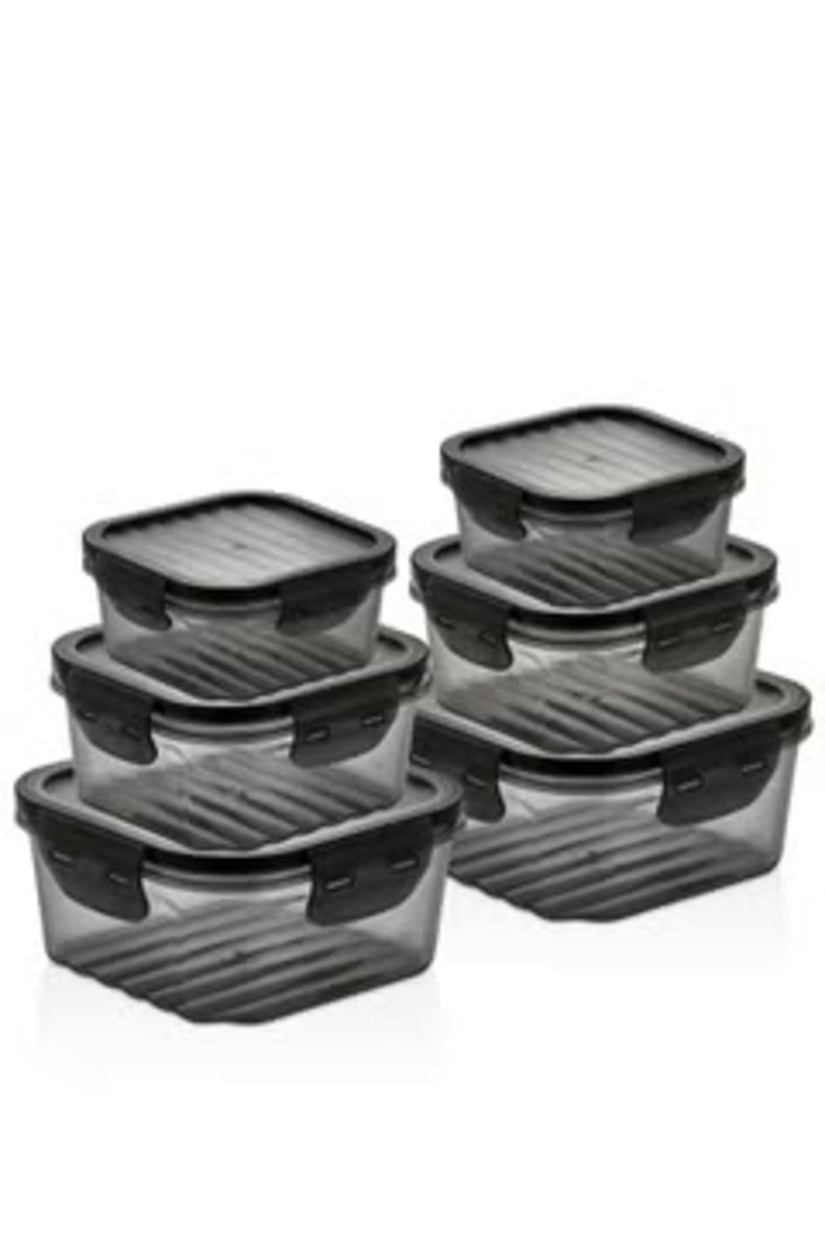 Generic-Plastic Food Container 6 Pcs Set 1400 ml (2PCS) 800 ml (2 PCS) 400 ml (2PCS) 1