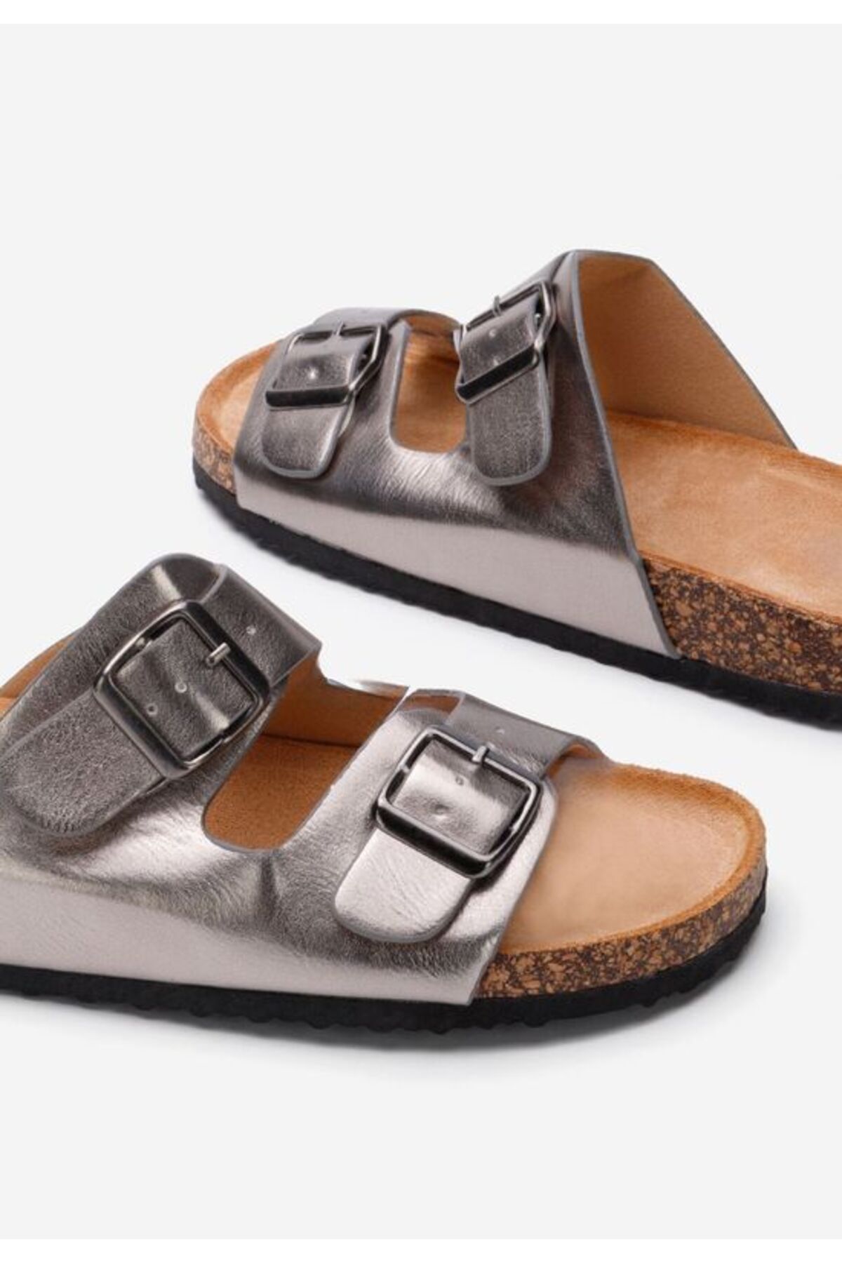 B T Shoes-Papuci cu talpa inalta Evet V2 gri 5