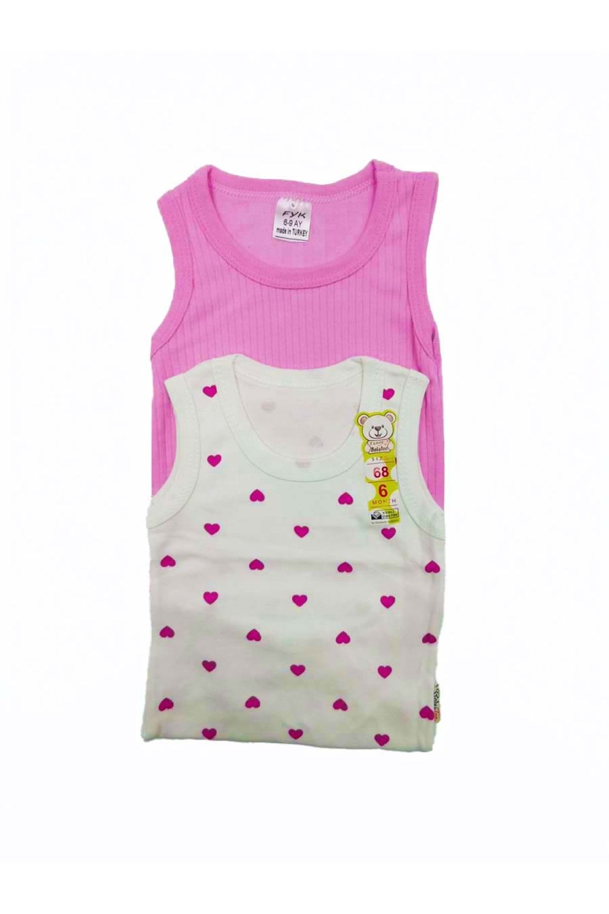 bebboo Kız Bebek %100 Pamuk 2 Adet Yazlık Askılı Çıtçıtlı Body Badi Zıbın