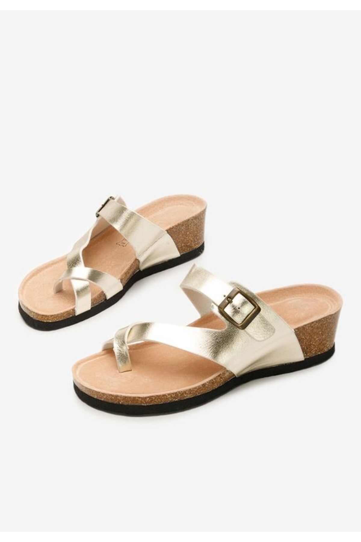 B T Shoes-Papuci cu platforma Wandana V3 aurii 4