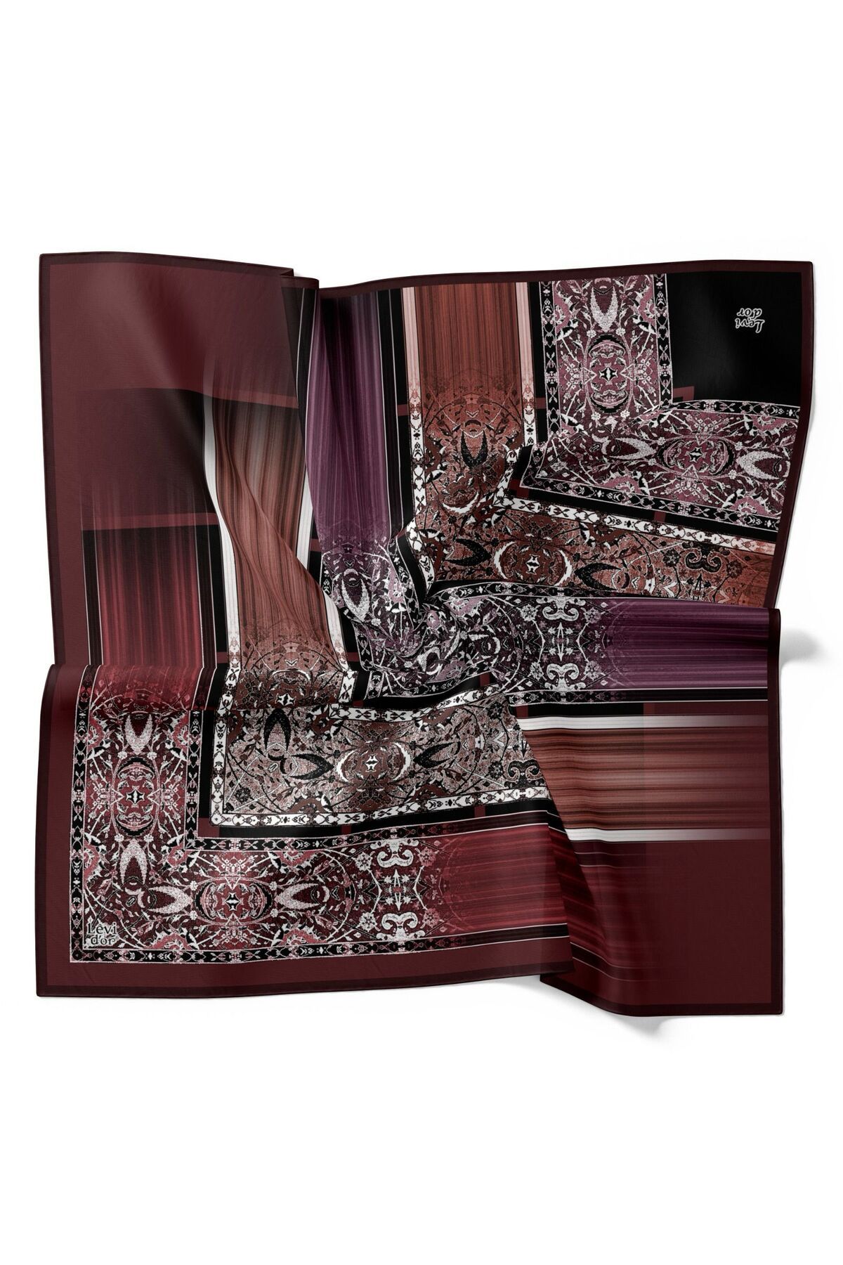 Levidor-Ethnic Pattern Sparkling Crystal Scarf 2