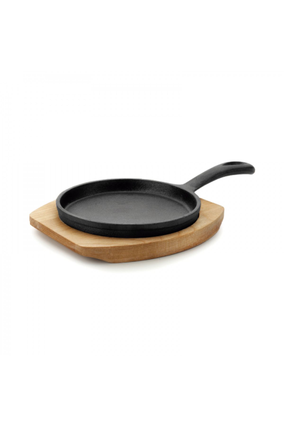 Lacor Tigaie Mini Din Fonta Cu Suport Din Lemn De Mesteacan, Magma, 13 Cm - One Size