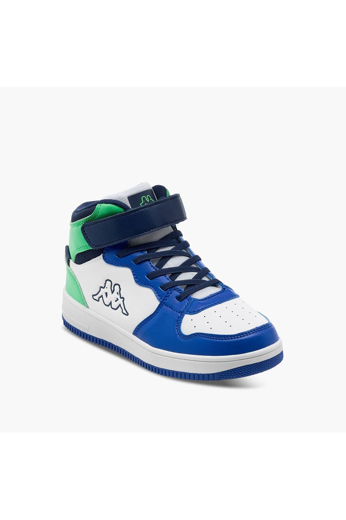 Kappa-Boys' Colourblock Hight Cut Sneakers with Hook and Loop Closure 2