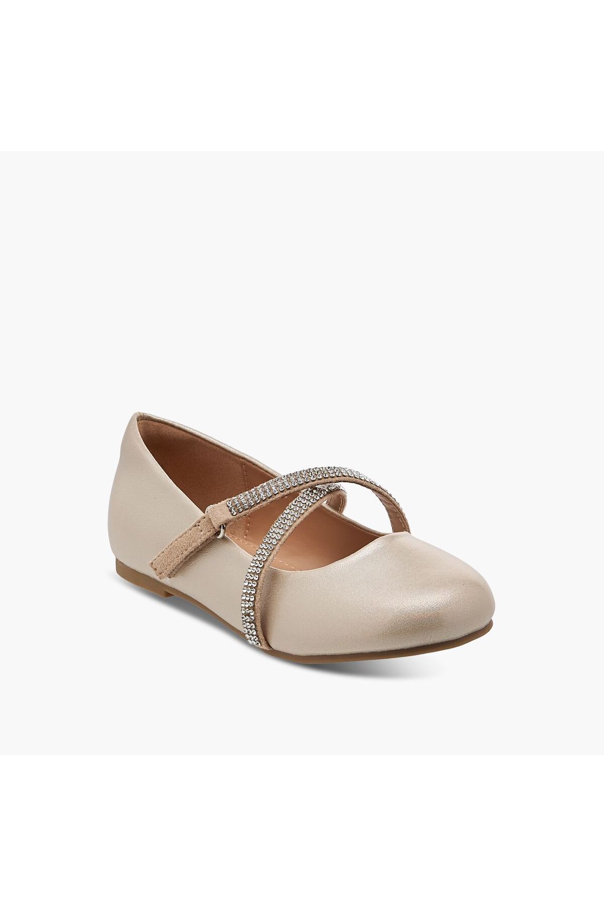 Juniors-Embellished Mary Jane Shoes with Hook and Loop Closure 2