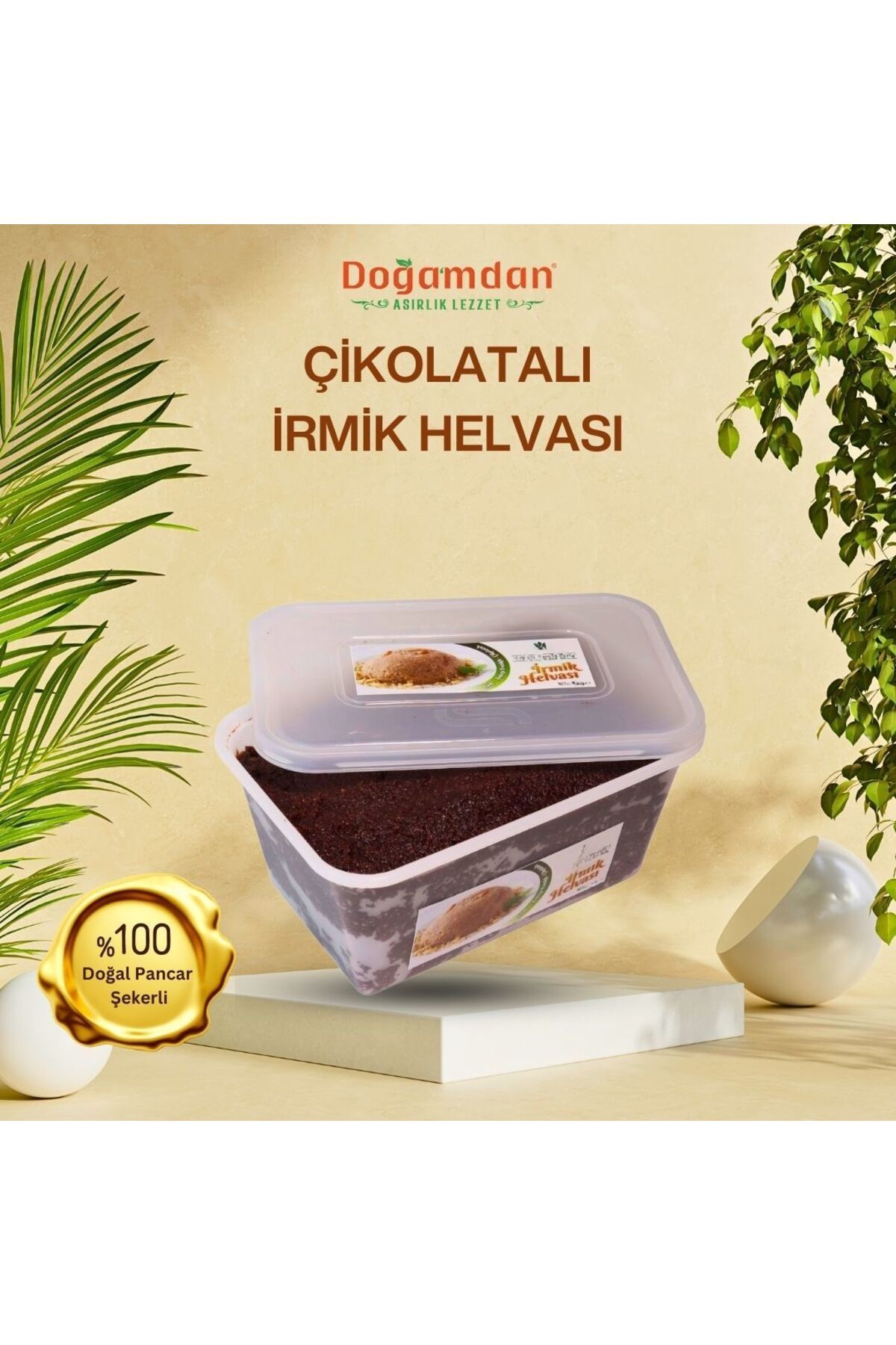 DOĞAMDAN Çikolatalı İrmik Helvası 1000 gr