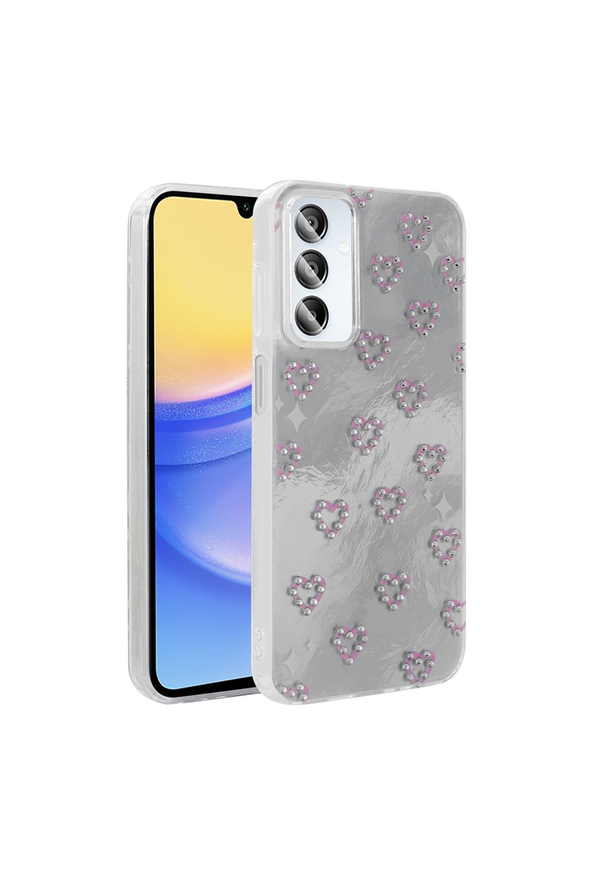 ELSAH Samsung Galaxy A15 Uyumlu Kılıf Kamera Korumalı Figürlü, Love Silikon Kapak