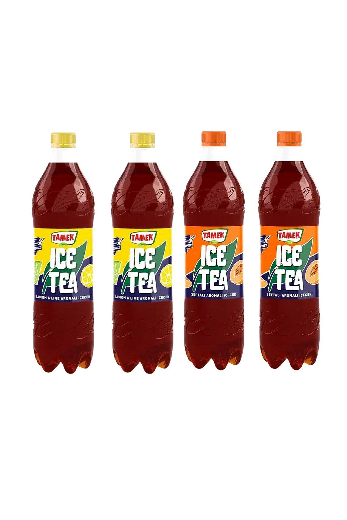TAMEK Ice Tea Şeftali ve Limon & Lime 1500 ml Pet x 4 Adet