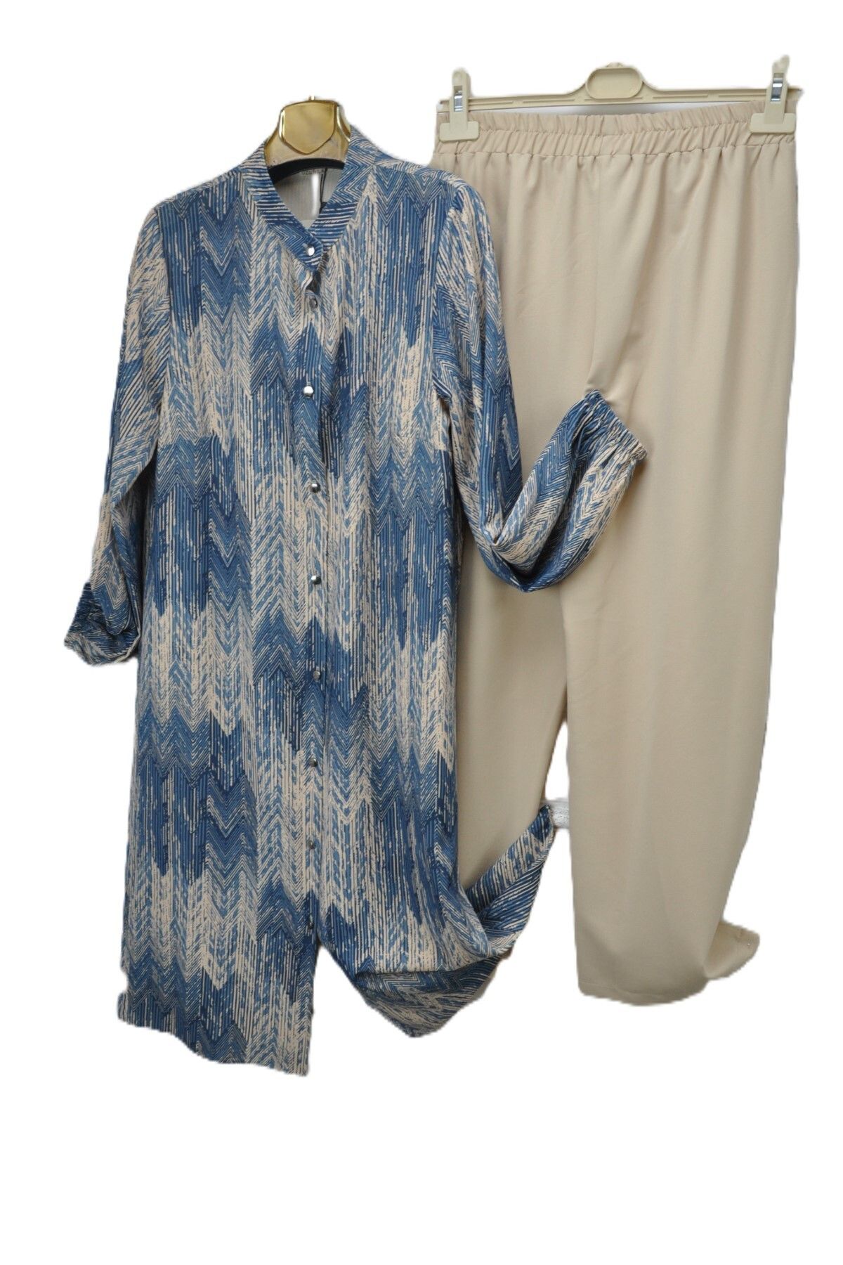 elma abone-New Season Plus Size Tunic Pantalon Suit 2