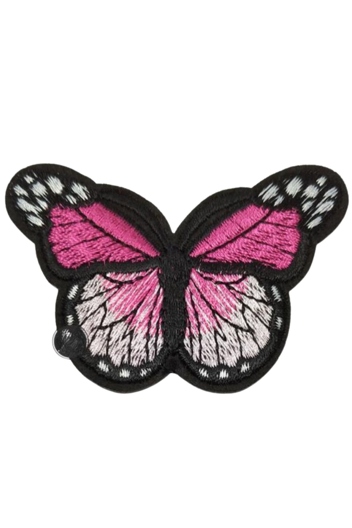 OK AKSESUAR Aplike Ütü İle Yapışan Kelebek Pembe Arma 7x5 cm