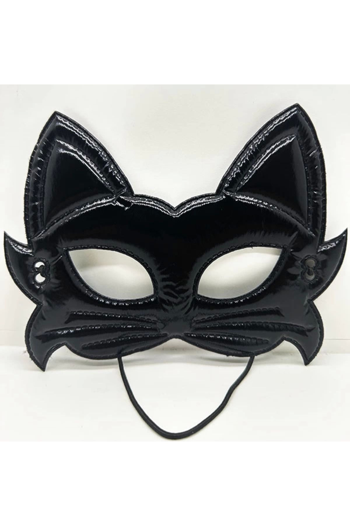 ETC Siyah Renk Kumaş Malzemeden İmal Eva Kedi Maskesi 19x15 Cm - ETC6598-2159