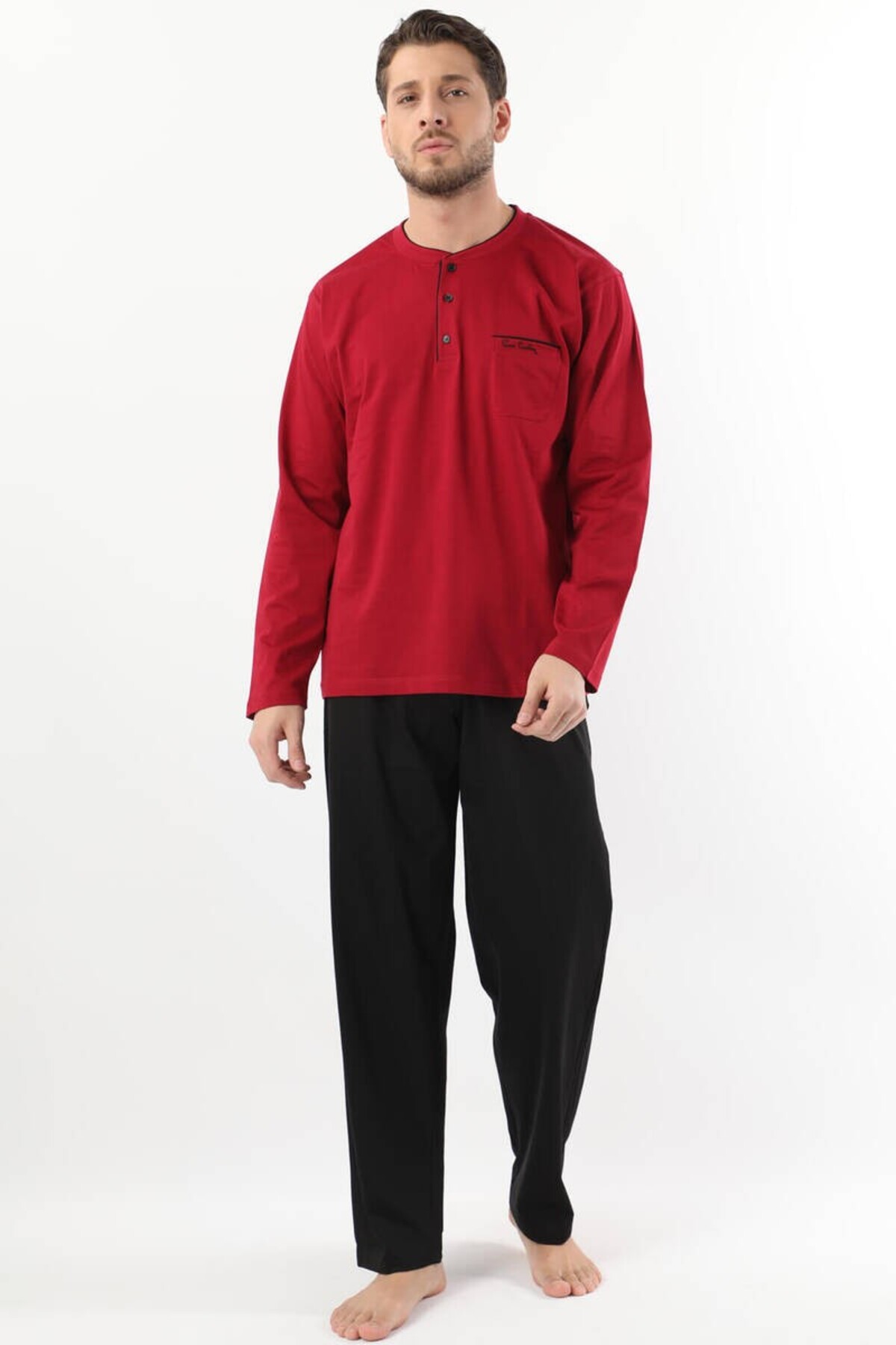 ست گرمکن ورزشی مردانه راسته فاق نرمال آستین بلند | پیر کاردین Pierre Cardin TYC00528045421 - تصویر 4