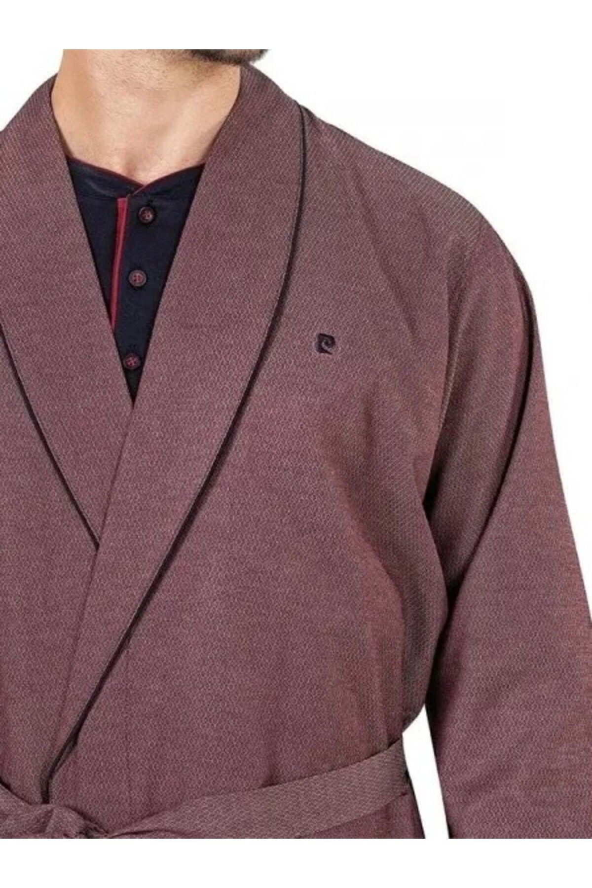 ست پیژامه قرمز مردانه کت و شلوار اورجینال Pierre Cardin