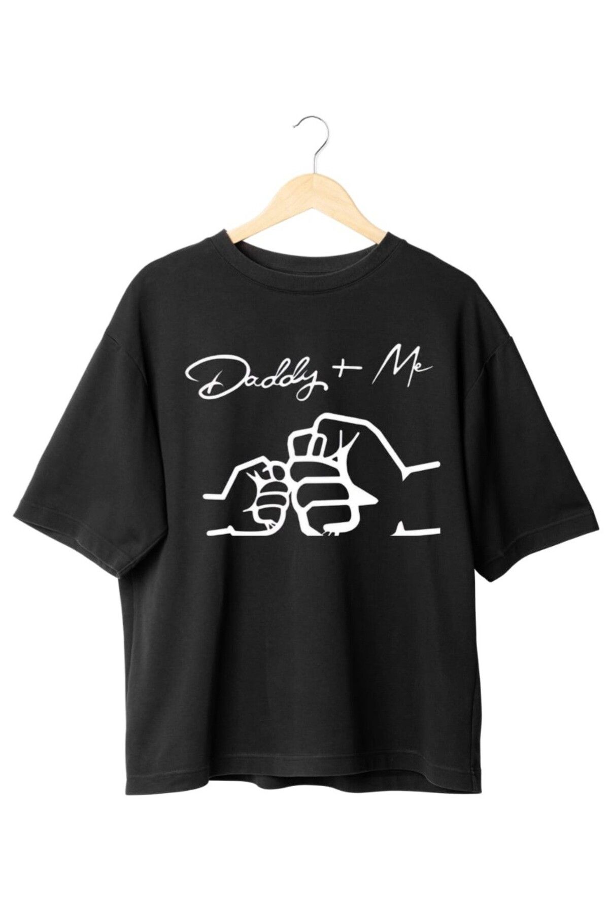 Panda Baskı Tekstil Daddy&Me Özel Tasarım Baskılı Oversize Tshirt