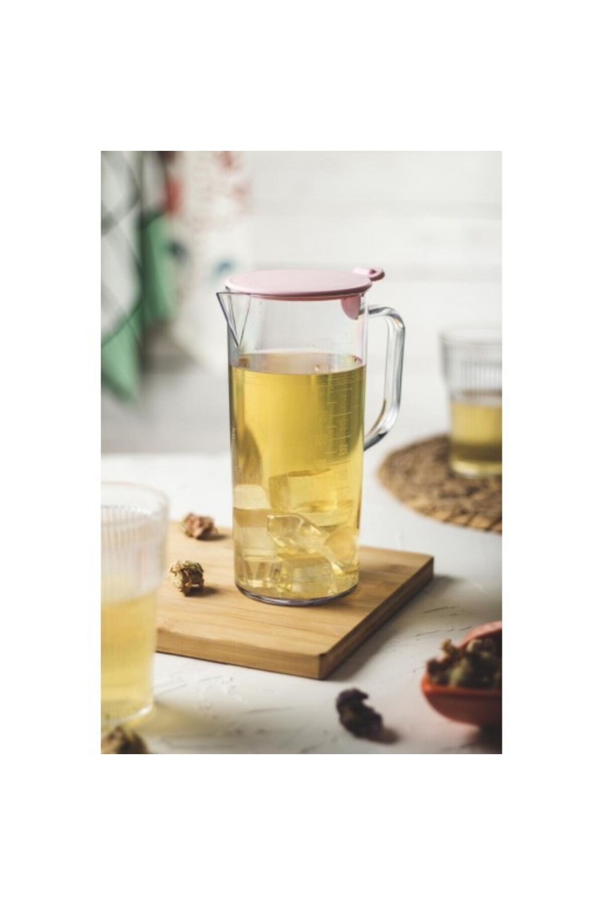 Depa-1 Lt Acrylic Jug and Measuring Cup - Fits in the Refrigerator Door and Shelf 5