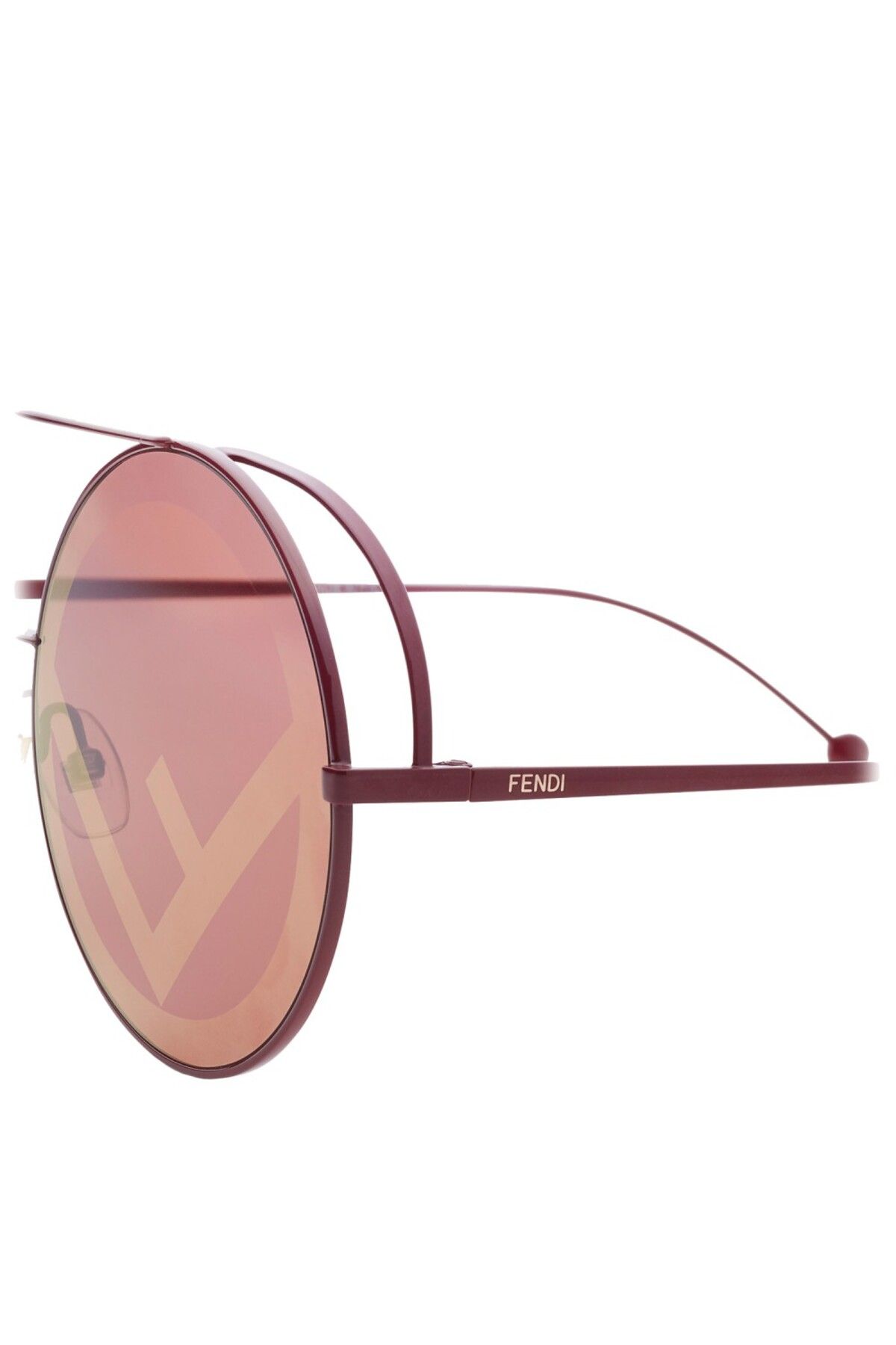 Fendi-نظارة شمسية نسائية Run Away FF 0285/S P68 63 7Y باللون الأسود الكرزي 3