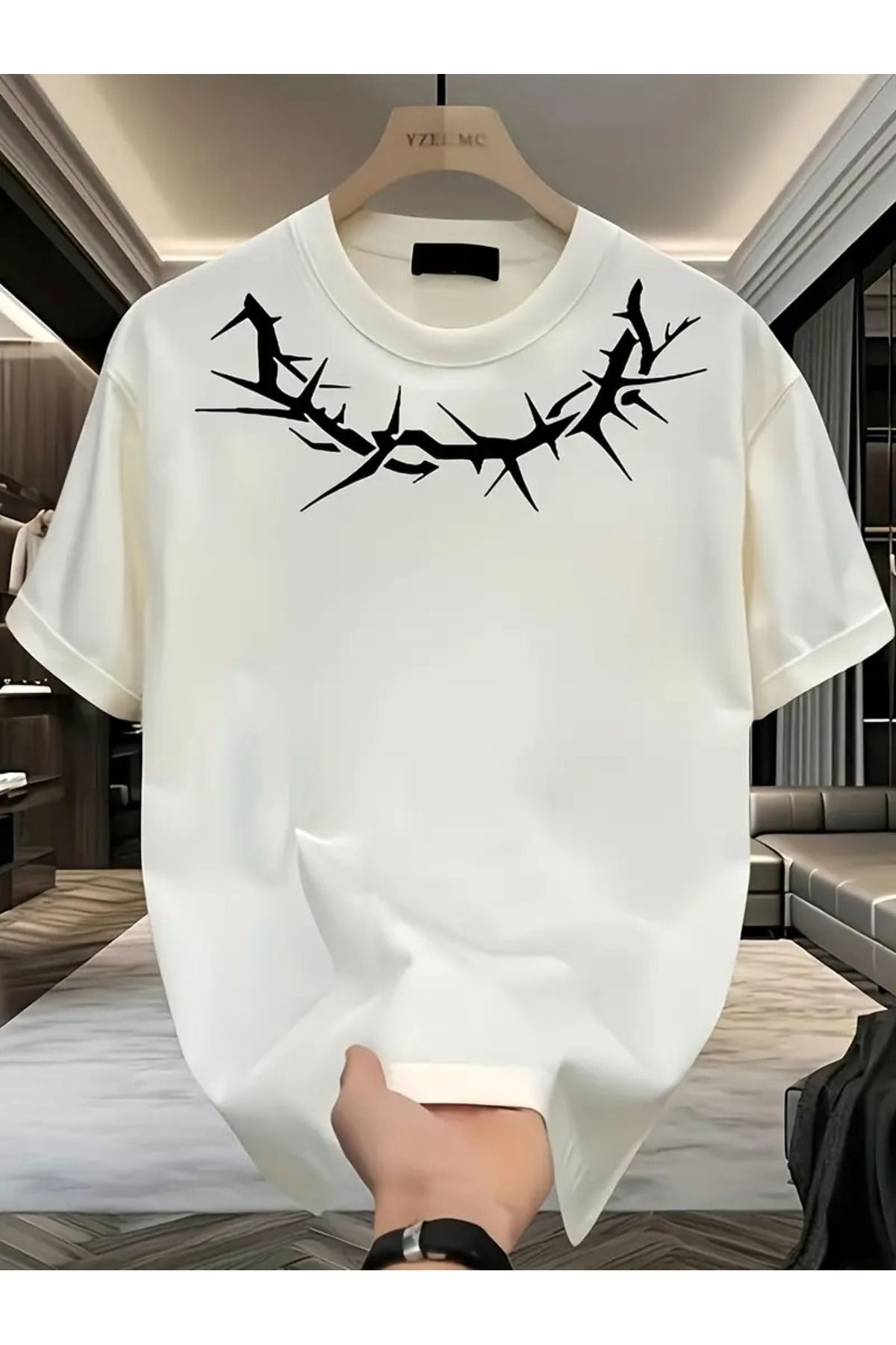 JoneBase Unisex AirgFlierbg Tasarım Baskılı Oversize  %100 Pamuk T-shirt