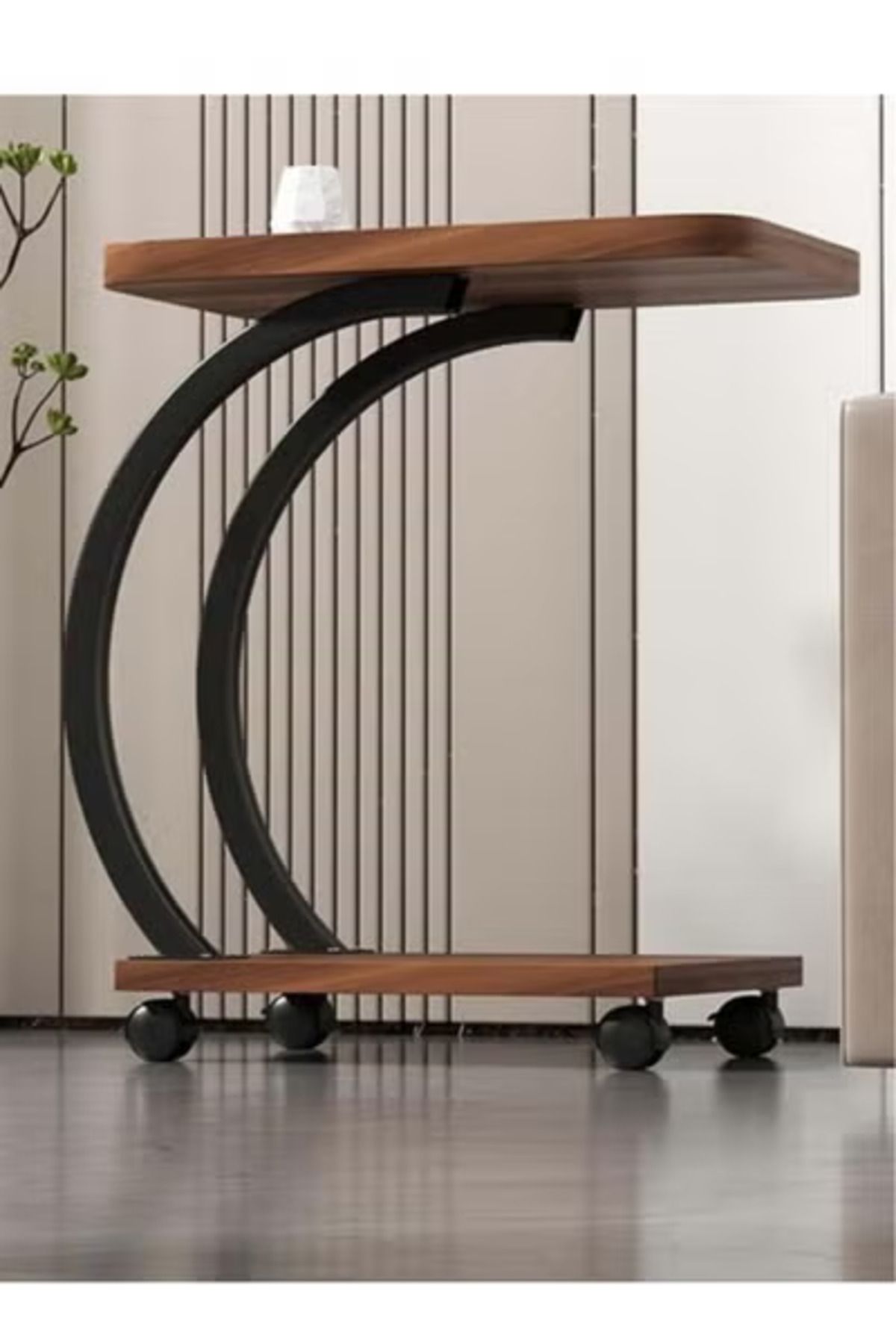 co arma-C-shaped double-layer small side table for sofa and bed 3
