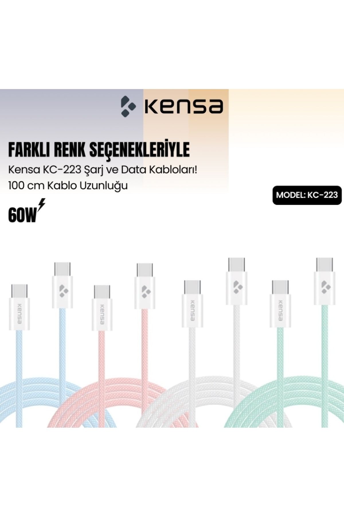 OEM Usb-c To Usb-c 60w Kablo Süper Hızlı Ve Güçlü Yeşil Renk