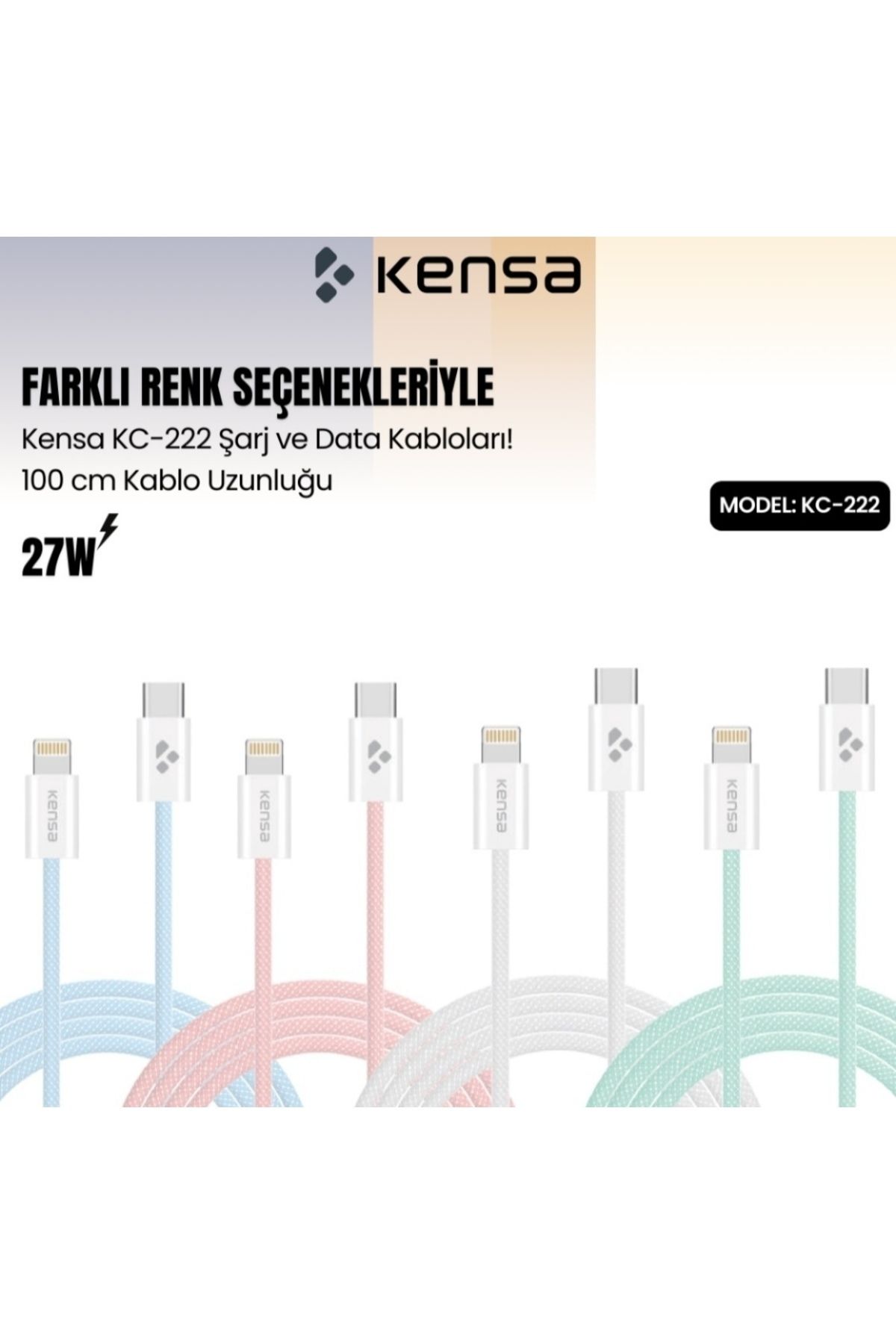 QEM ŞARJ KABLOSU HASIR 27 W ÇIKIŞ: TYPC-E GİRİŞ: LIGHTNING (İPHONE) ULTRA GÜÇLÜ VE DAYANIKLI