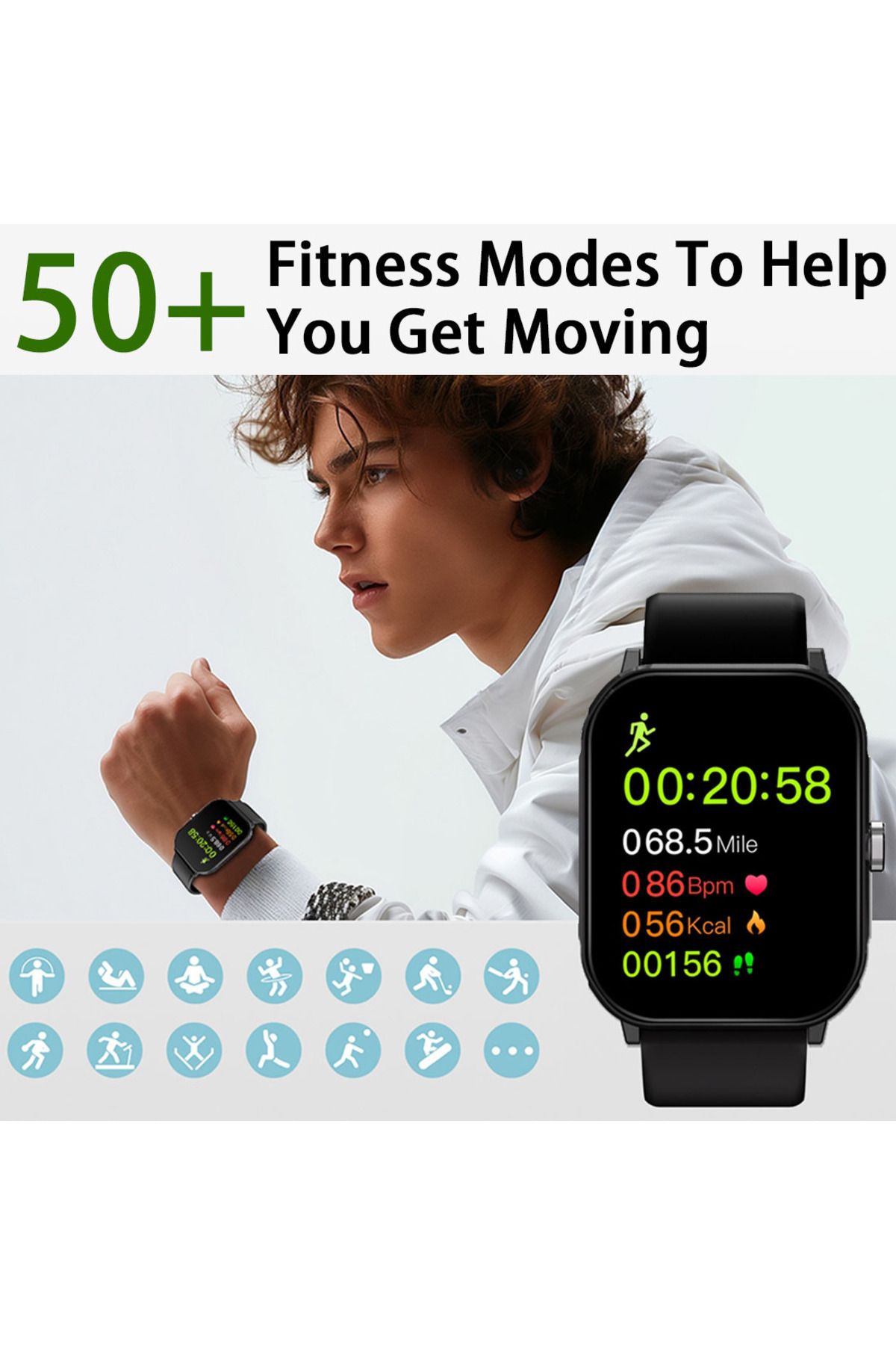 EqiEch-Scykei GT Talk Watch with Bluetooth Calls, 2.1" Touch Screen, 50 Sports Modes, and Long Battery Life 7