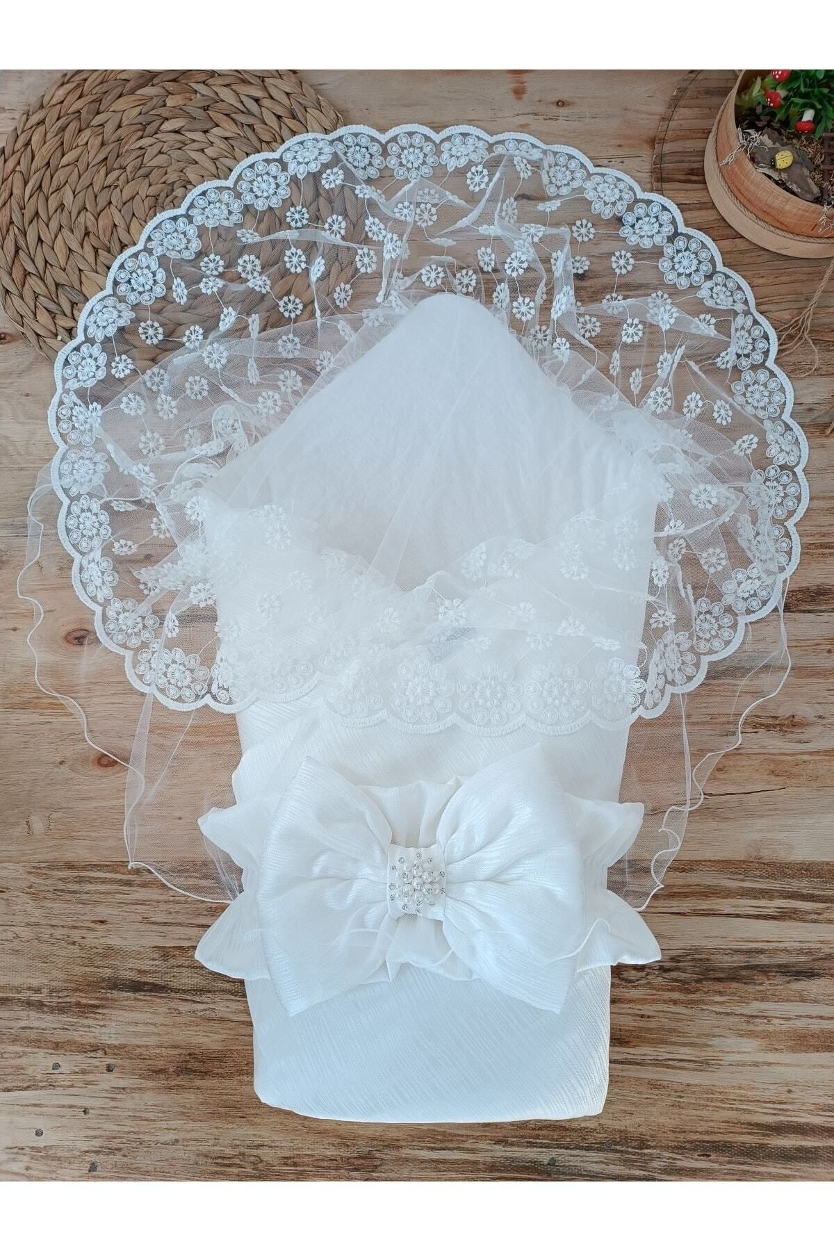 Tomuycuk Ekru Kız Erkek Bebek Battaniyesi %100 Doğal Organik Uyku Kundağı Hastane Çıkışı Yenidoğan fotoğrafı 2 (önizleme)