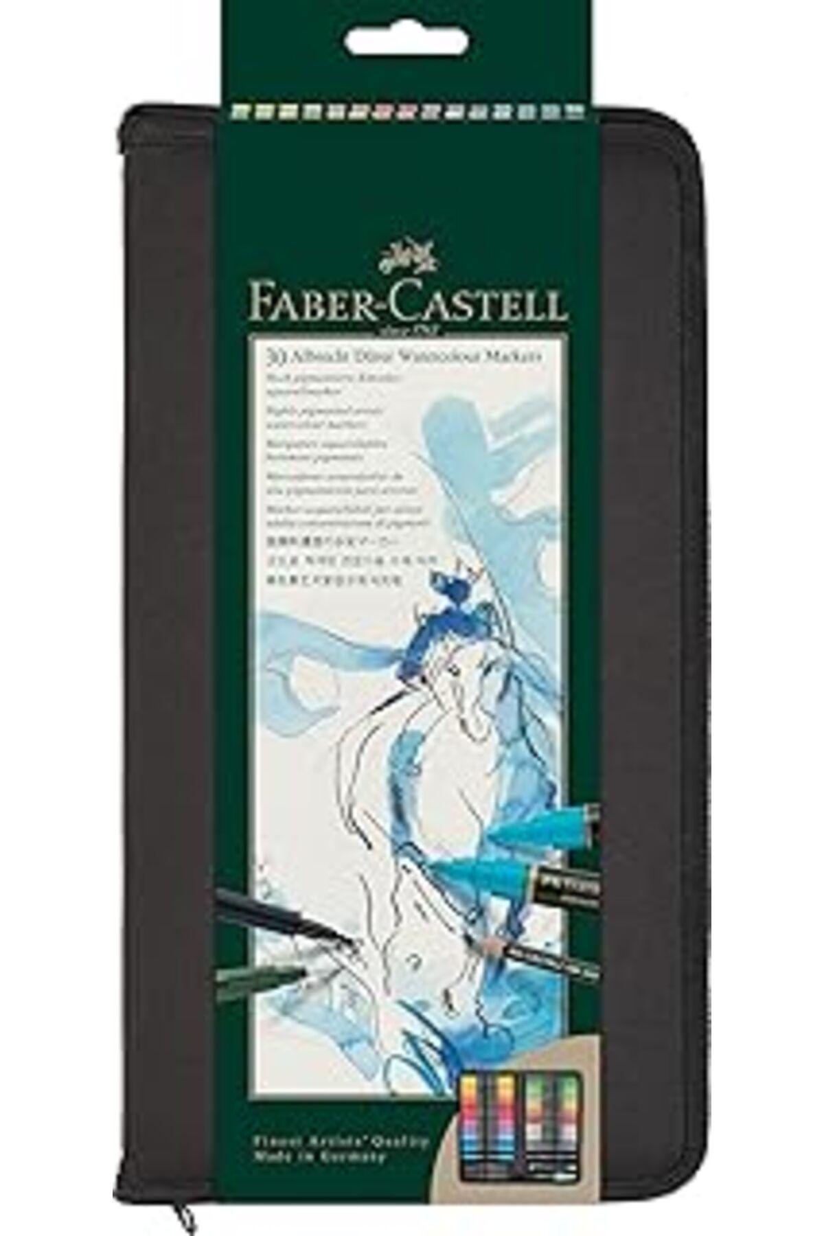 Pazarcan Faber-Castell Albrecht Dürer 160316 Sulu Boya Kalemi, 30'Lu Fermuarlı Kılıf
