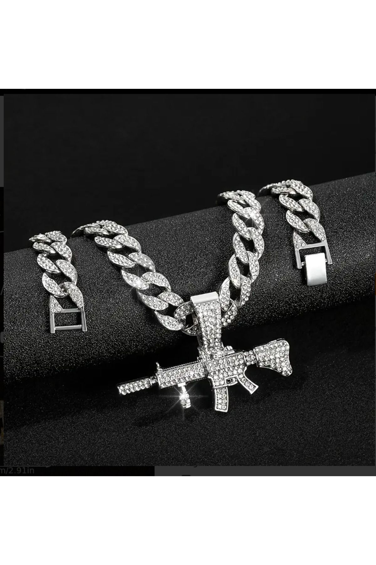 kargasa HipHop Bling kolye kolye kadın erkek küba