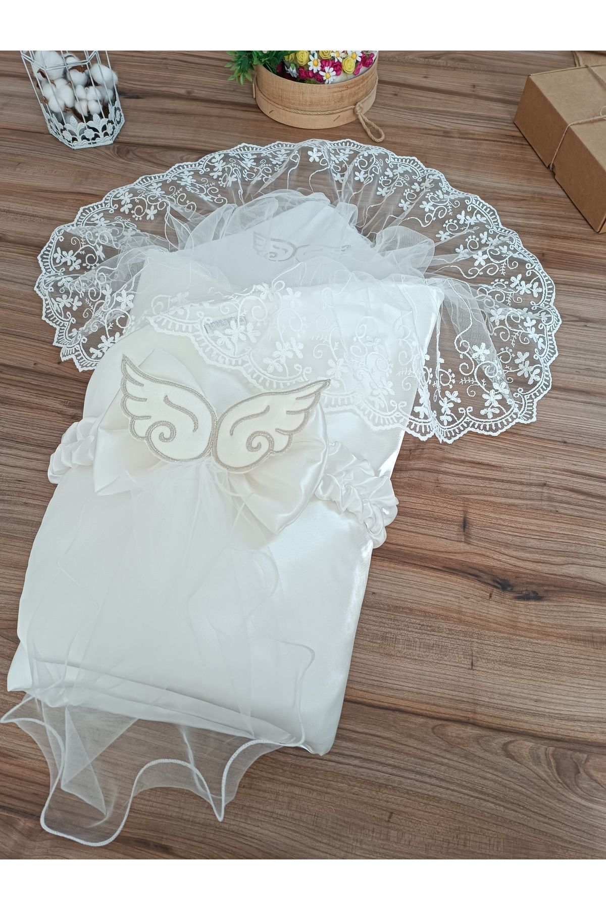 Tomuycuk Bebek Dış Kundak Battaniyesi Yenidoğan Bebek Kundağı Kız Erkek Hastane Çıkışı Mevlütlük Pamuklu fotoğrafı 2 (önizleme)