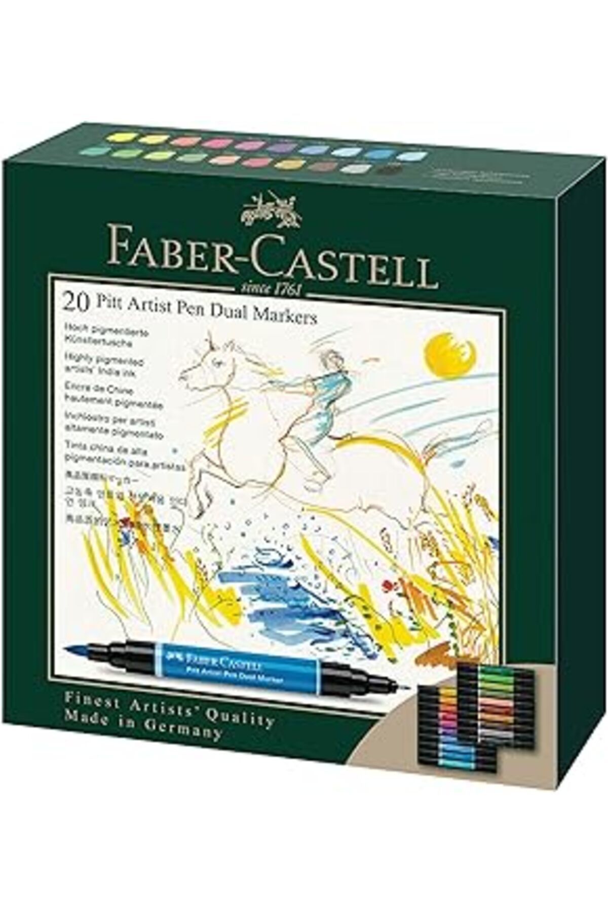 Pazarcan Faber-Castell Pitt Artist Pen Çizim Kalemi Dual Markör 20'Li