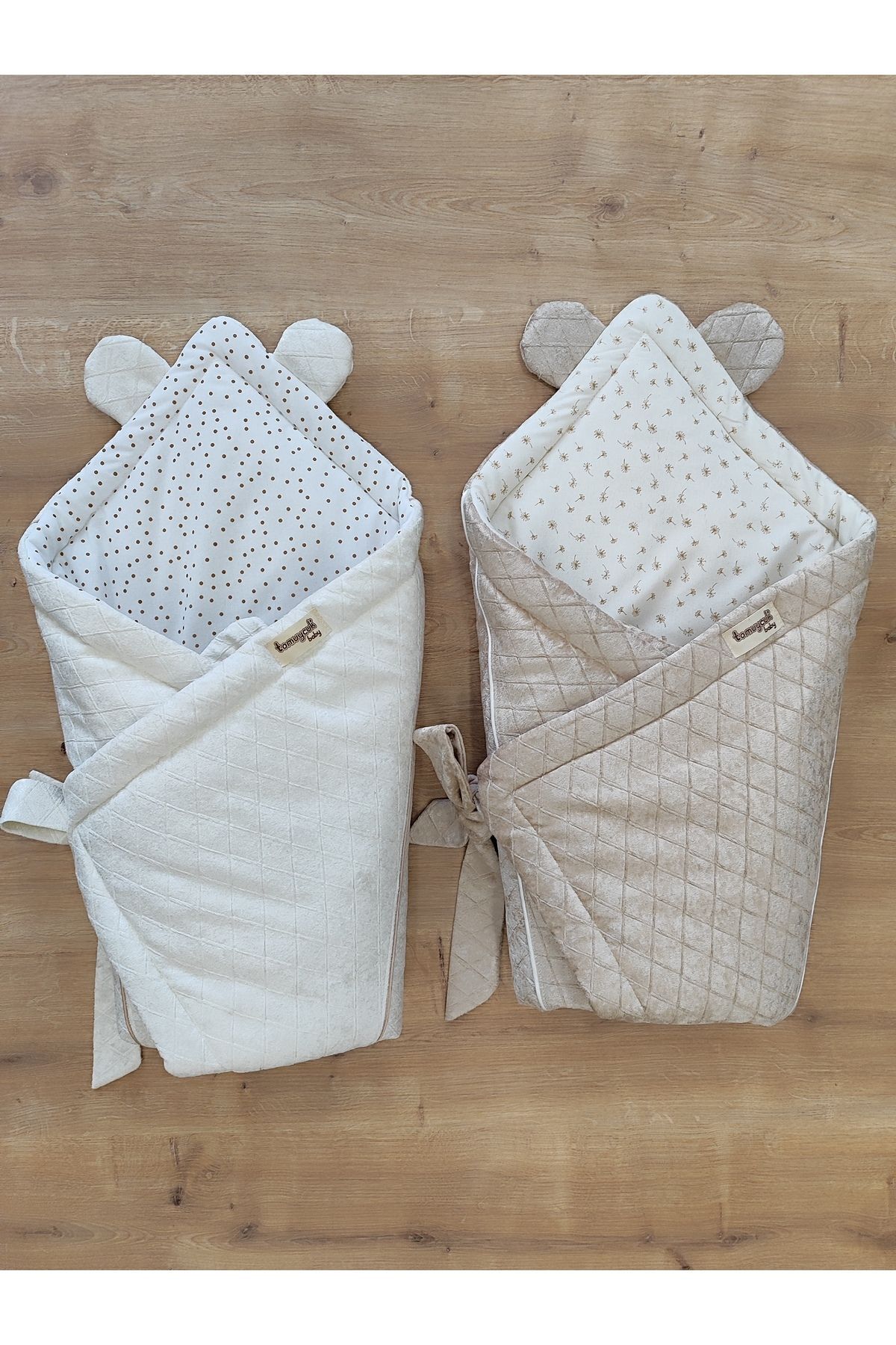 Tomuycuk Kahve Kız Erkek Bebek Battaniyesi Doğal Organik Uyku Kundağı Hastane Çıkışı Yenidoğan Mevsimlik fotoğrafı 7 (önizleme)