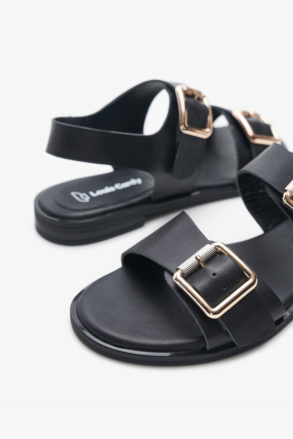Louis Cardy-Elissa Black Genuine Leather Women's Sandals 5