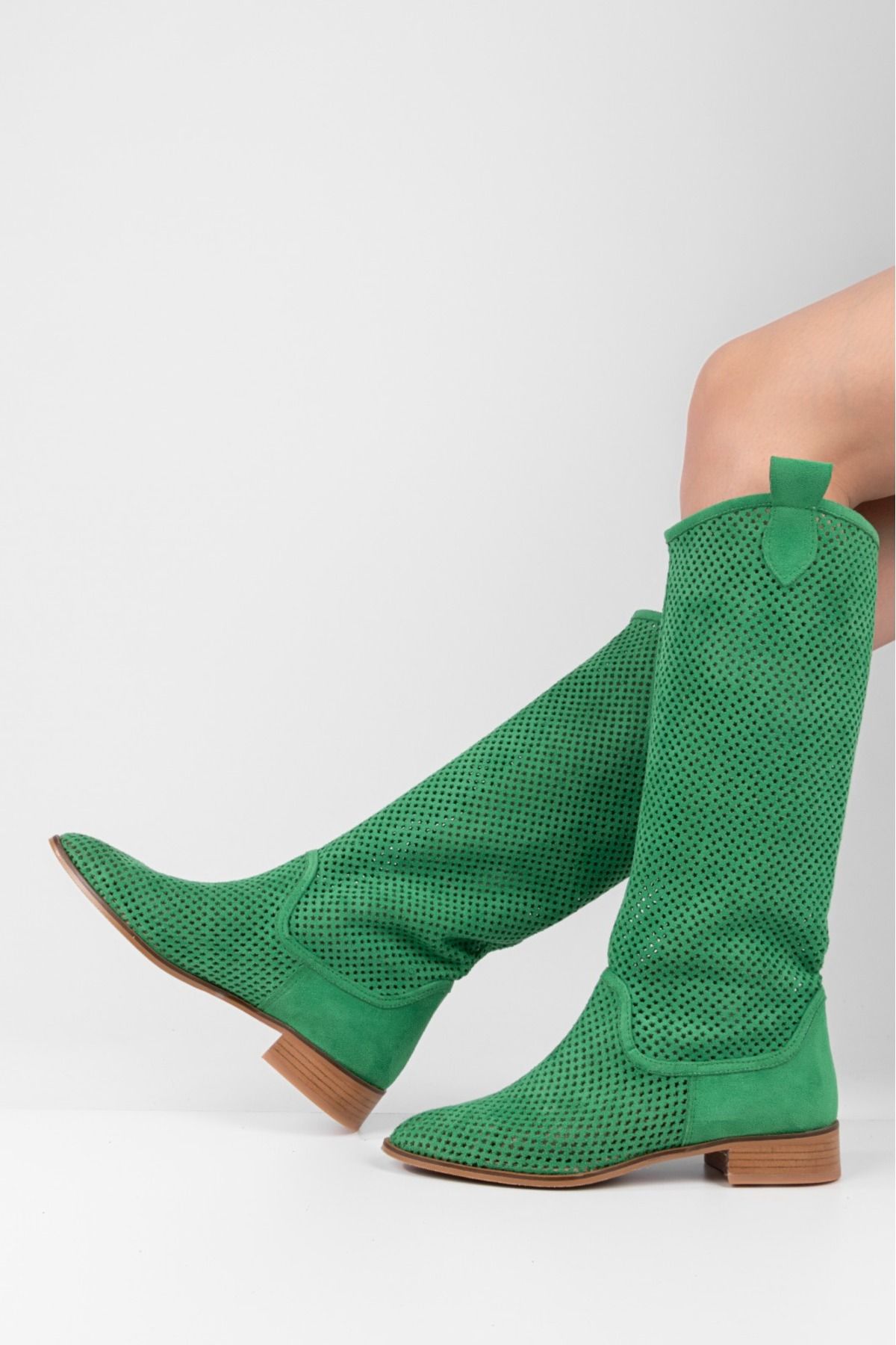 CICIKIZ-Perforated Long Summer Boots 3