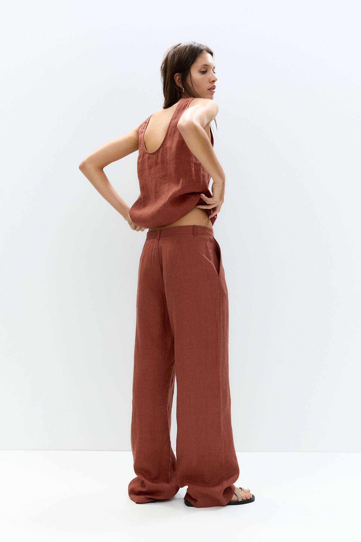 Pull & Bear-100% linen smart trousers 4