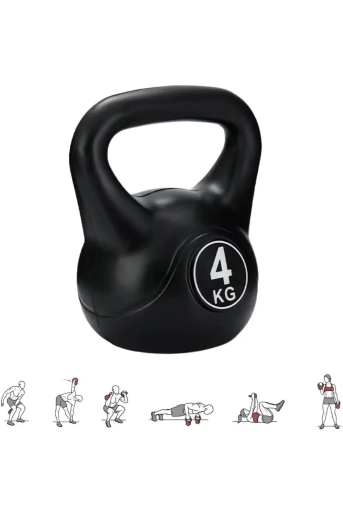 CKSpor 4 Kg Kettlebell Çaydanlık Tipi Dambıl Ağırlık CKS201