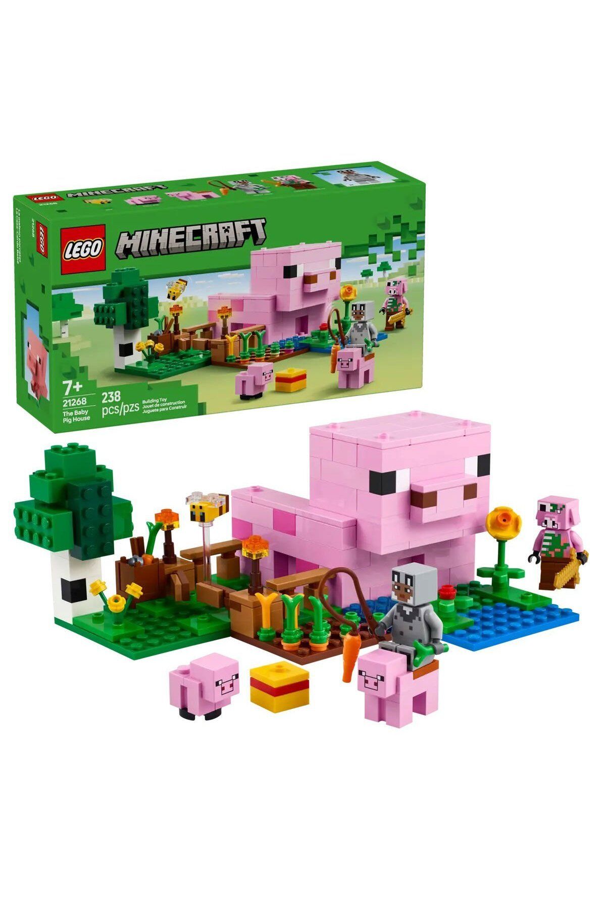 NillyToys 21268 Lego Minecraft Baby Pig Evi 238 parça +7 yaş