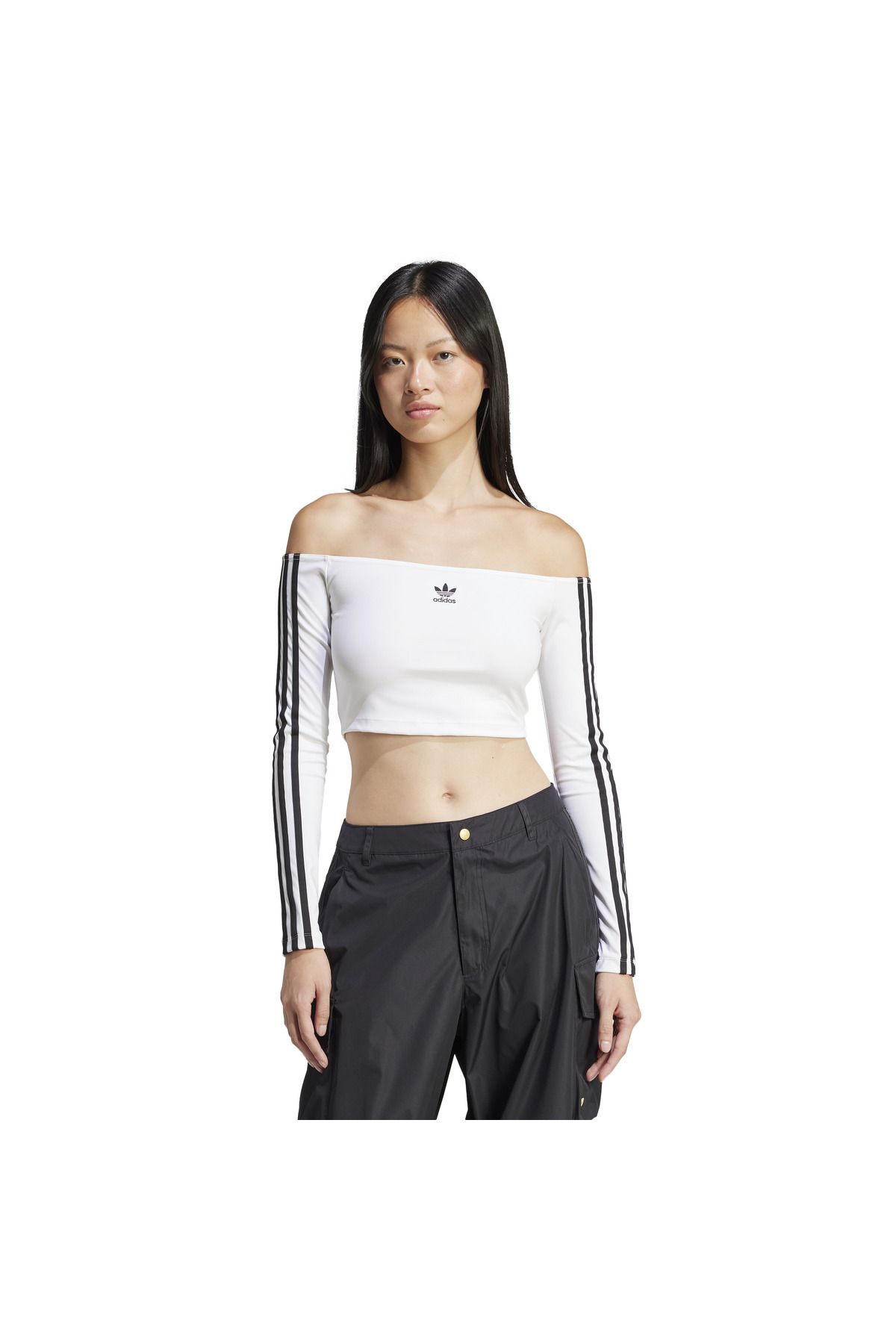 Adicolor Off Shoulder Long Sleeve Kadın Tişört