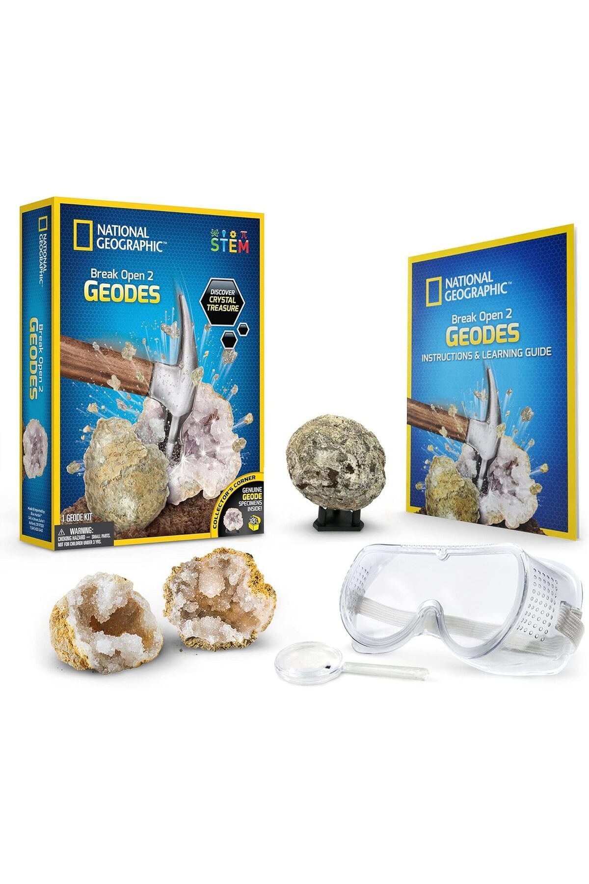 NATIONAL GEOGRAPHIC-Break Open 2 Geodes, Multi color, RTNGGEO2 1