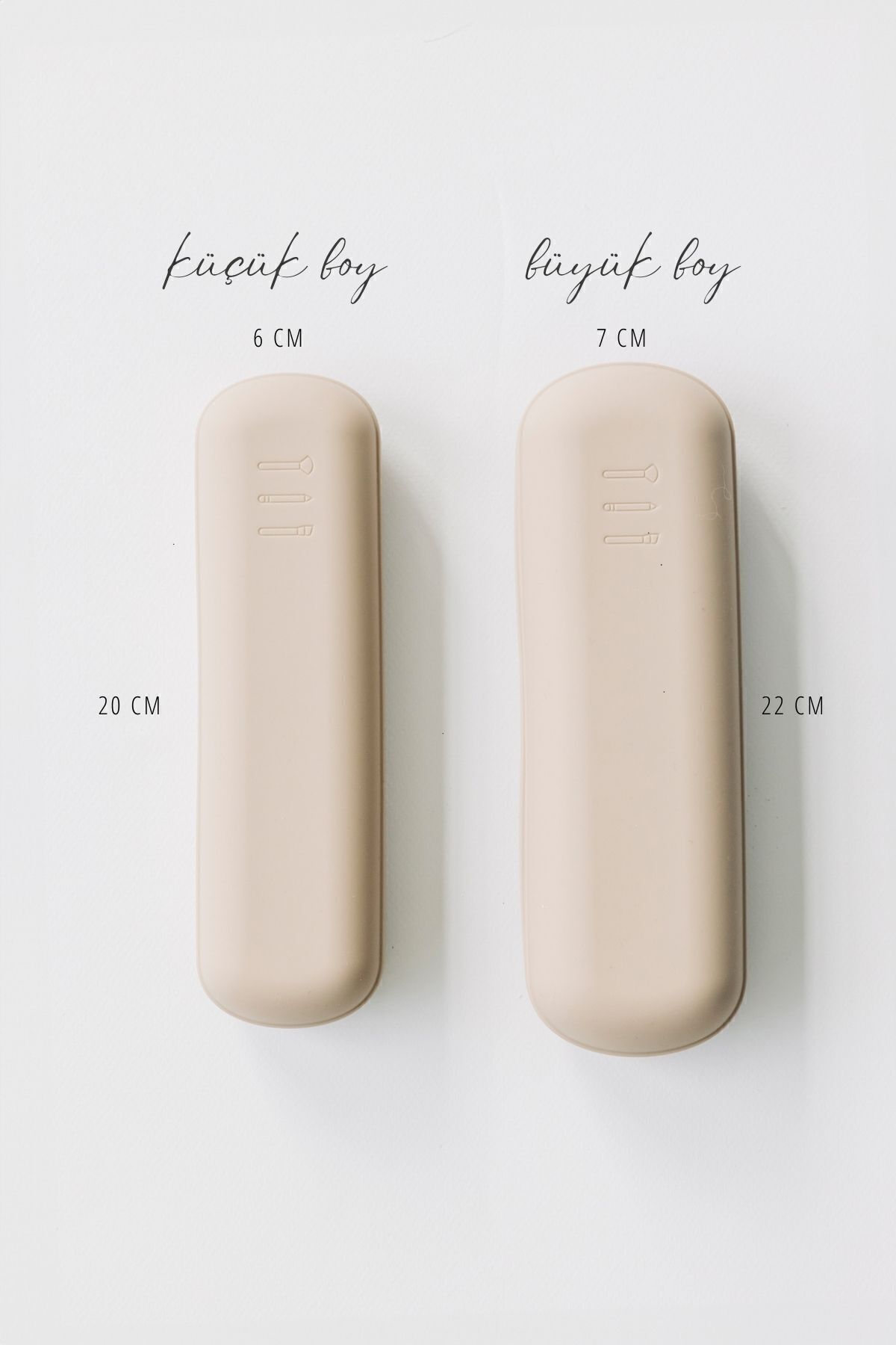 Mama Stuff-Silicone Makeup Brush Bag - Pencil Case Organizer - Small Size Light Brown 6